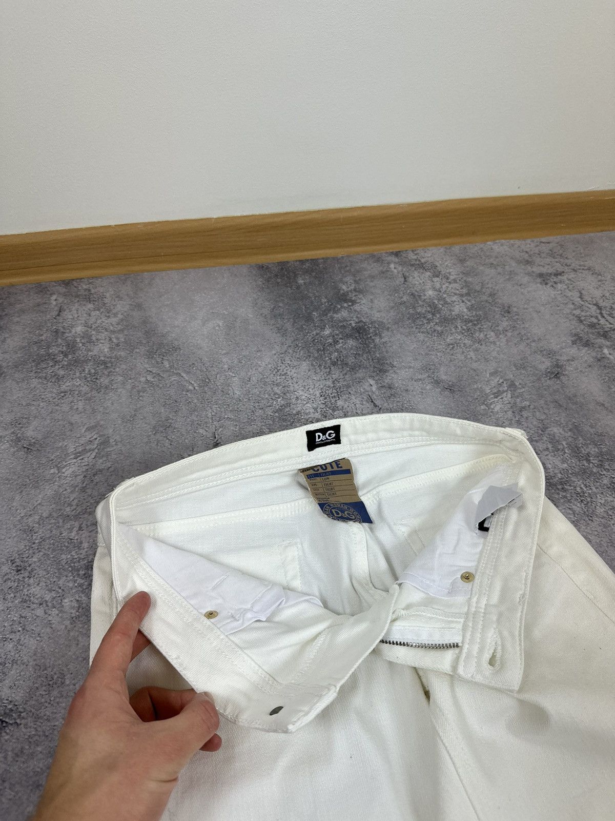 Dolce & Gabbana Vintage Dolce & Gabbana Luxury Designer White Jeans Pants Size 27" / US 4 / IT 40 - 15 Thumbnail