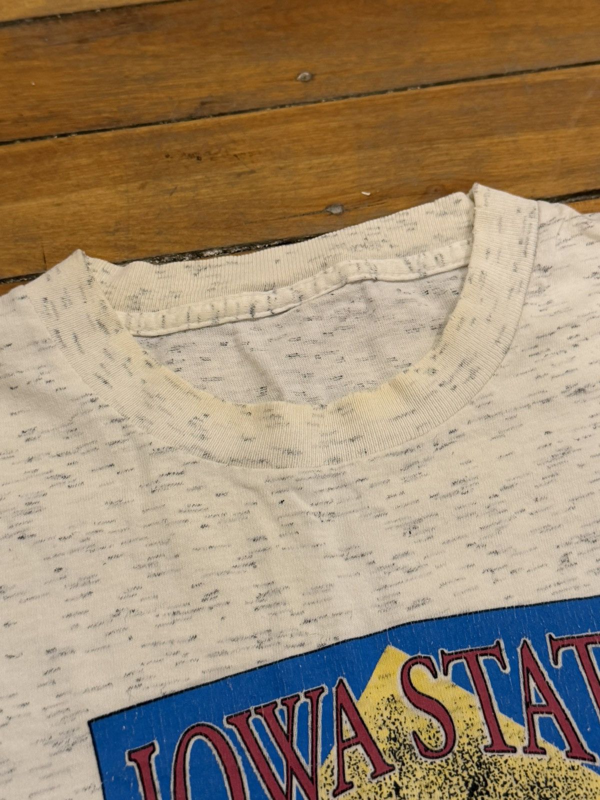 Vintage Vintage 1993 iowa state trapshoot oatmeal single stitch tee Size US L / EU 52-54 / 3 - 4 Thumbnail