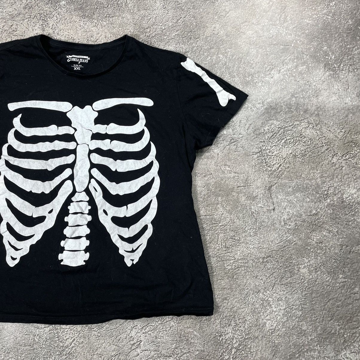 Vintage Vintage Y2K Skeleton Bones Graphic Tee Goth Black Faded XXL Size US XXL / EU 58 / 5 - 3 Thumbnail