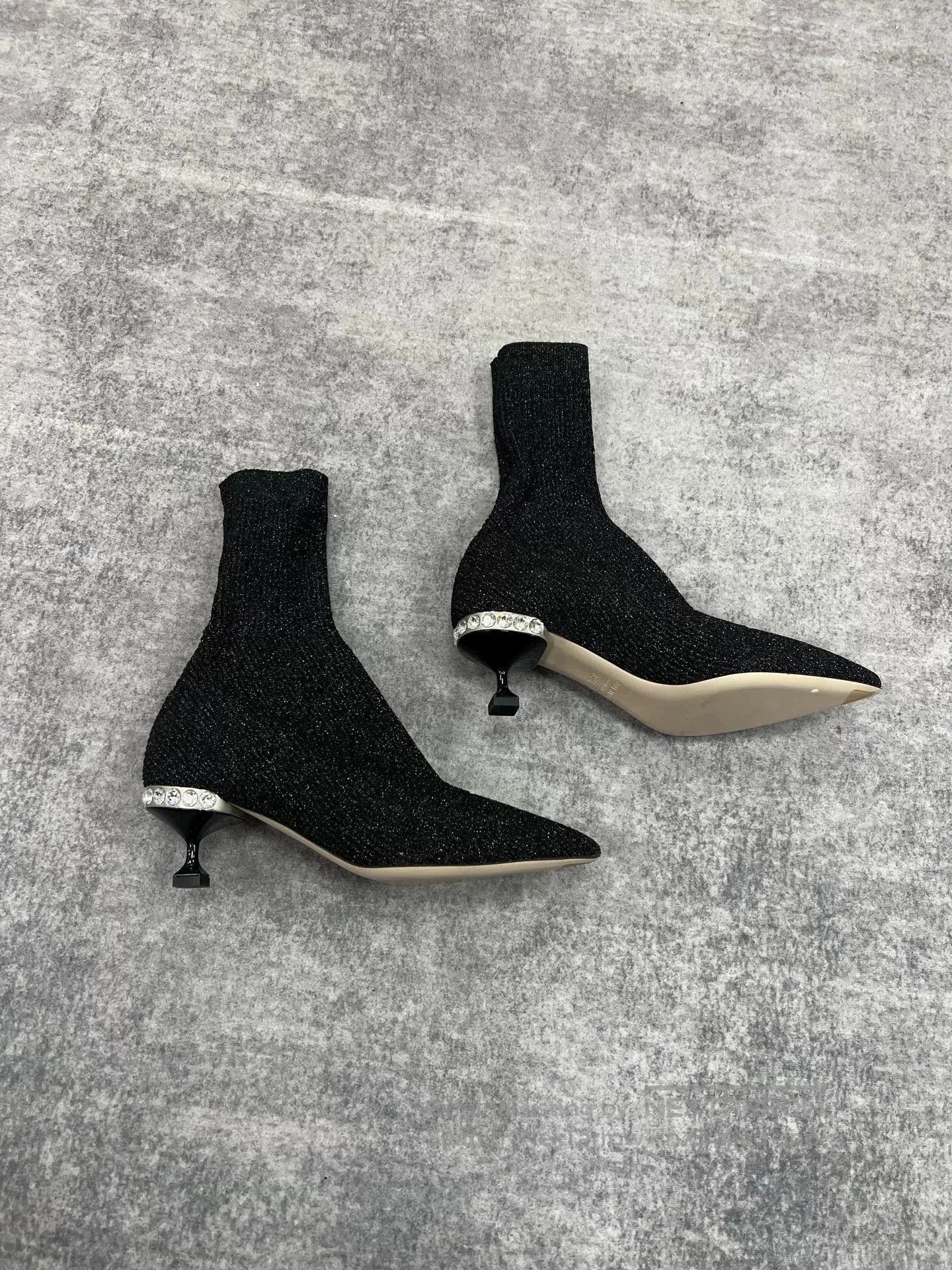 Miu Miu Miumiu Glitter Sock Boots. Size US 4.5 / IT 34.5 - 2 Thumbnail