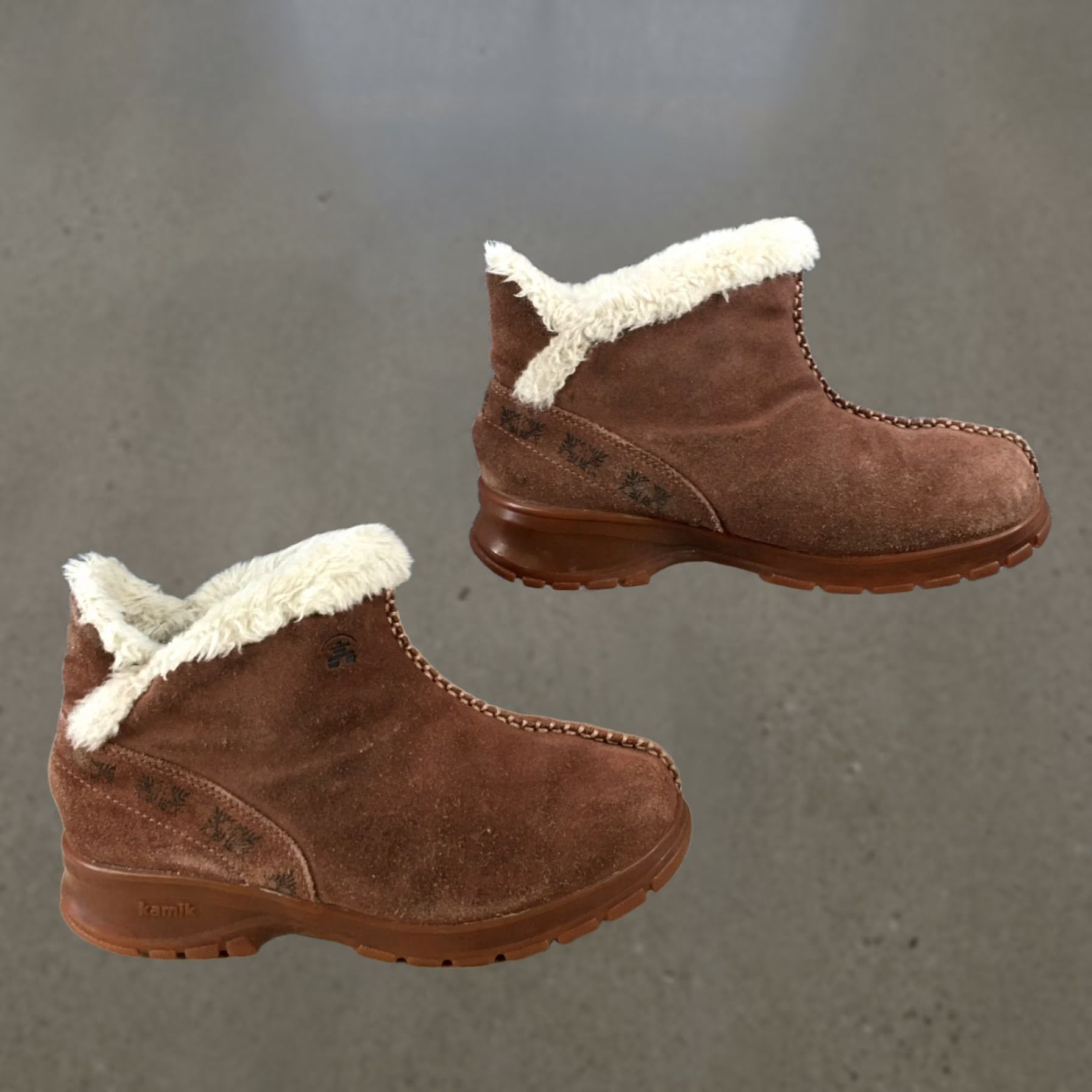 Vintage Kamik Jenna Boots Womens 7 Waterproof Shearling Brown Pull On Comfort Ankle Top Boots Size M / US 6-8 / IT 42-44 - 1 Thumbnail
