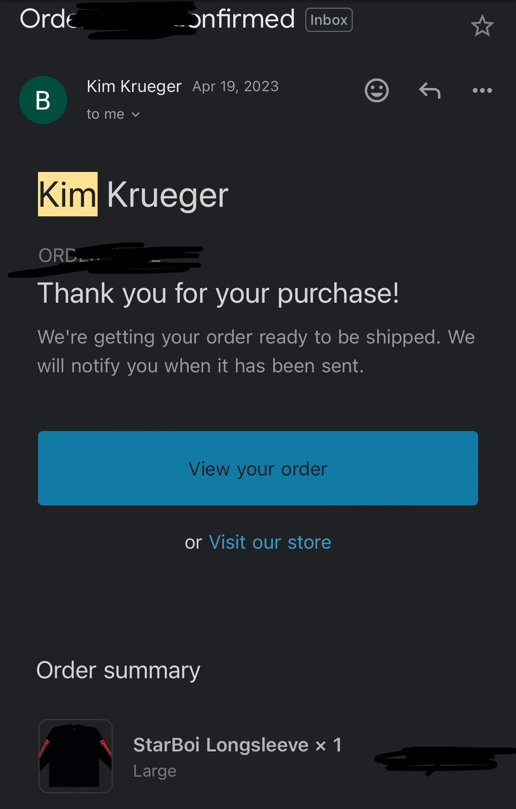 Kim Krueger Starboi Longsleeve Size US L / EU 52-54 / 3 - 9 Thumbnail