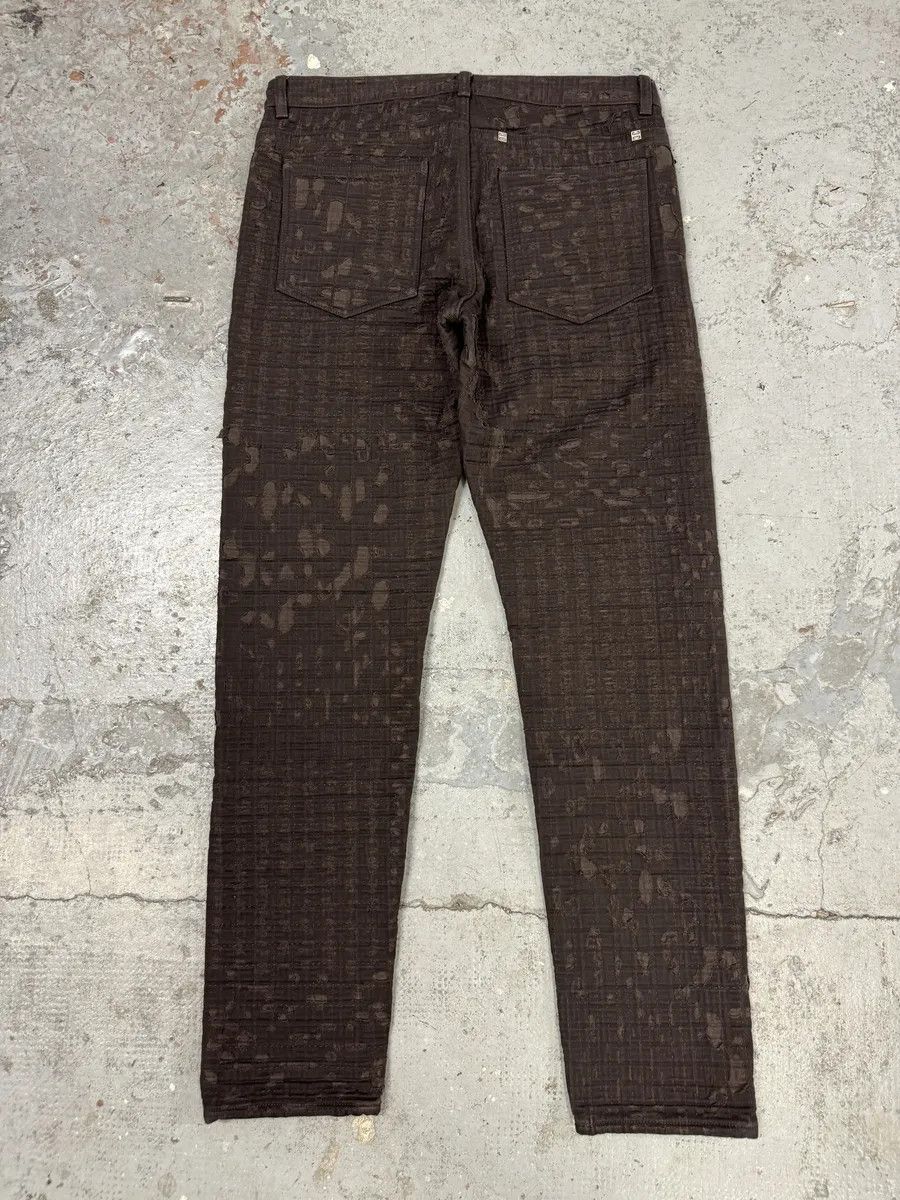 Givenchy SS2021 Givenchy Brown 2 Zips Distressed Biker Pants Size US 34 / EU 50 - 2 Thumbnail