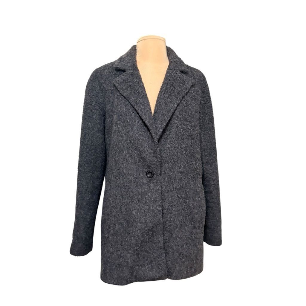Madewell Madewell Wool Blend Coat Midi 4 Gray Preppy EUC Classic Fuzz Size S / US 4 / IT 40 - 6 Thumbnail