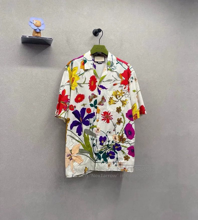 Gucci Gucci Floral shirt with short sleeves Size US S / EU 44-46 / 1 - 3 Thumbnail
