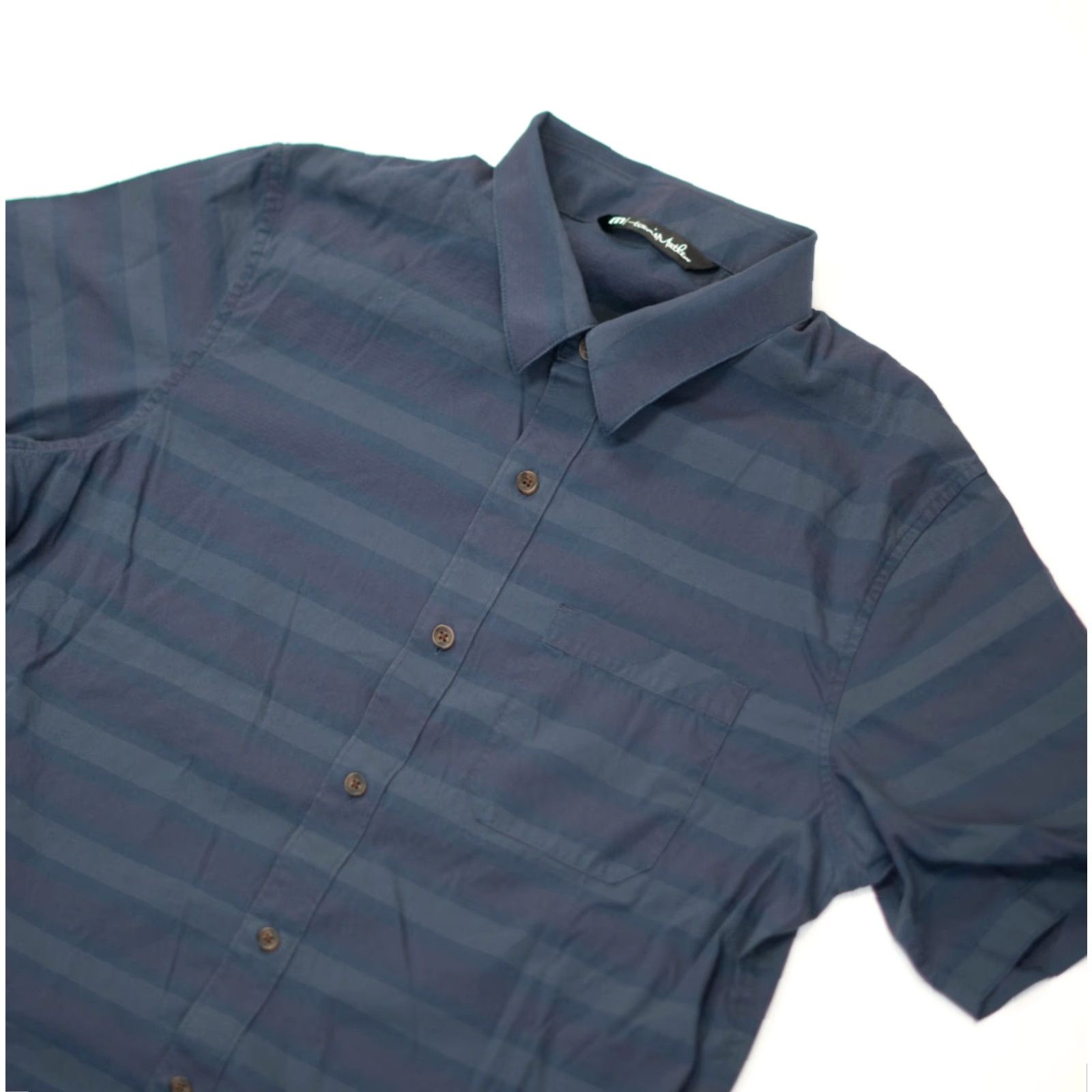 TravisMathew Travis Mathew Shirt Mens M Performance Golf Button Up Polo Stripe Short Sleeve Blue Size US M / EU 48-50 / 2 - 2 Thumbnail