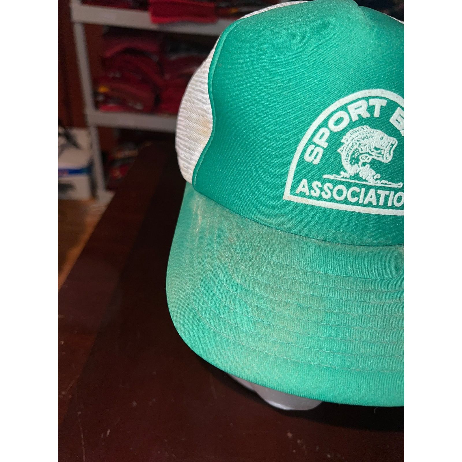 Vintage Vintage Bass Hat Sport Association Green Snapback Cap Worn Size ONE SIZE - 2 Thumbnail