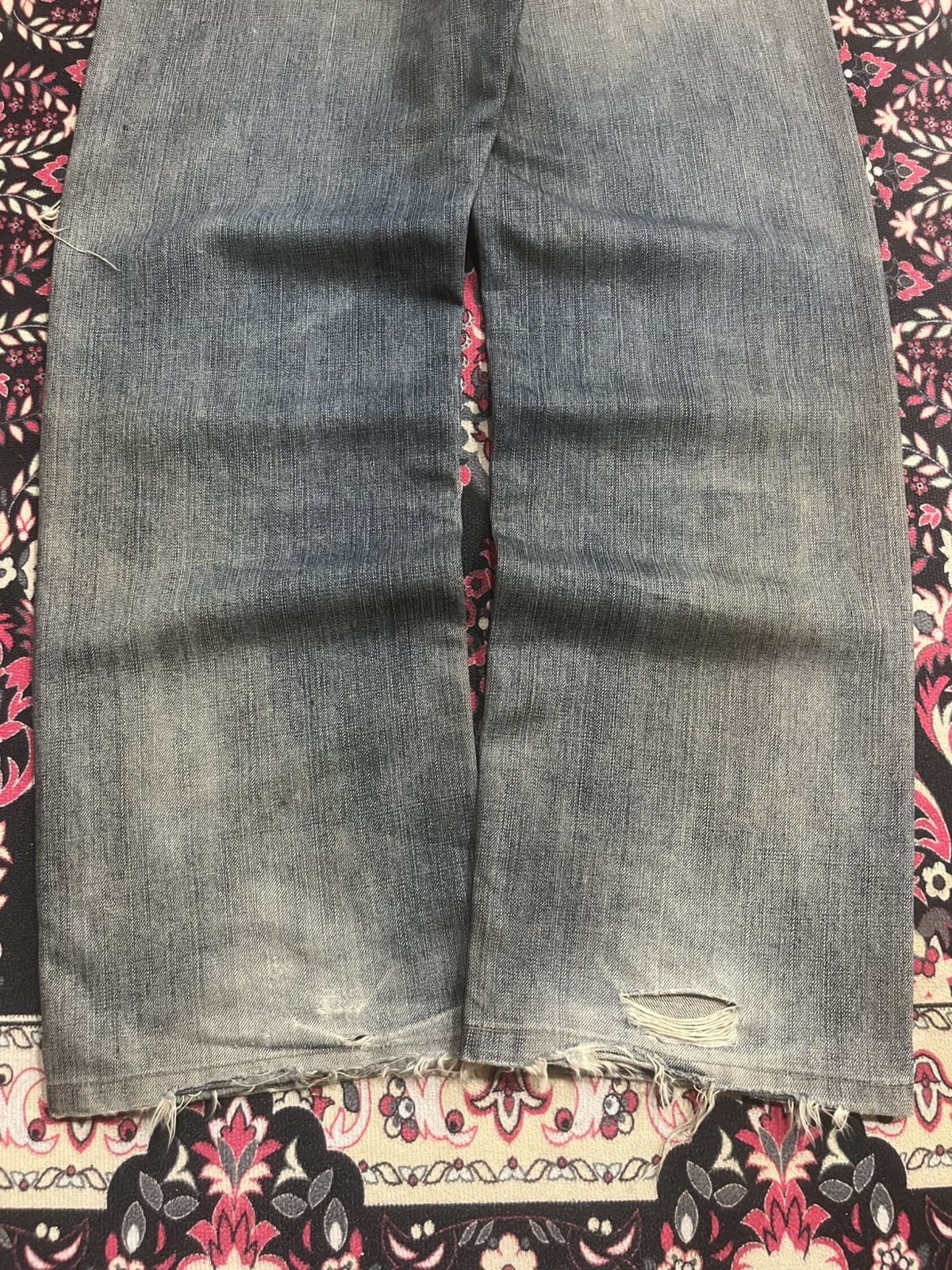 Edwin Vintage Japanese Brand Edwin 503Z Mud Blue Distressed Jeans Size US 30 / EU 46 - 11 Thumbnail
