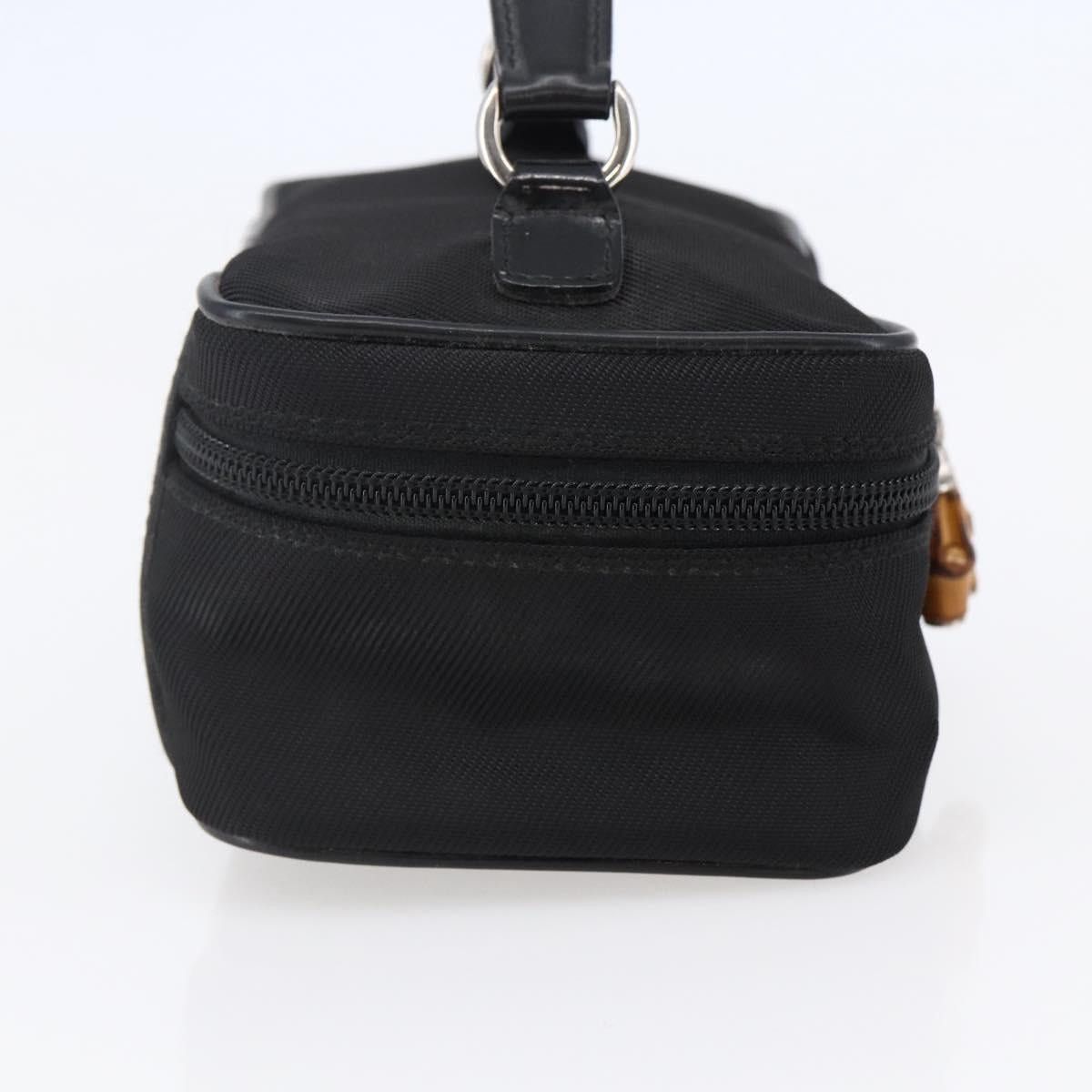 Gucci GUCCI Bamboo Vanity Handbag Nylon Black Silver 032 1956 032 Size ONE SIZE - 4 Thumbnail