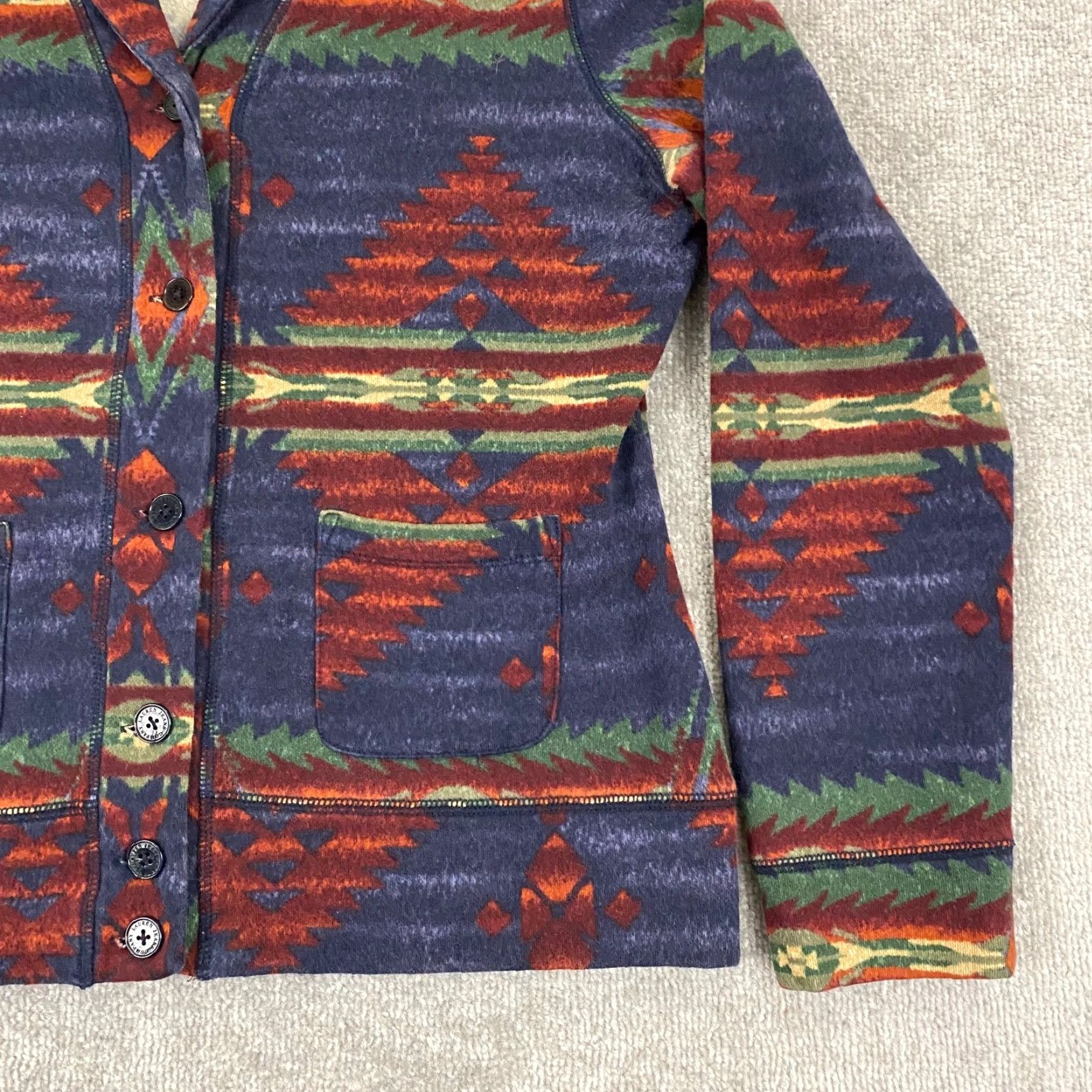 Ralph Lauren VINTAGE is not applicable; use original words only. Ralph Lauren Lauren Jeans Co. Sweater Women XL Aztec Southwestern Shawl Cardigan Size XL / US 12-14 / IT 48-50 - 3 Thumbnail