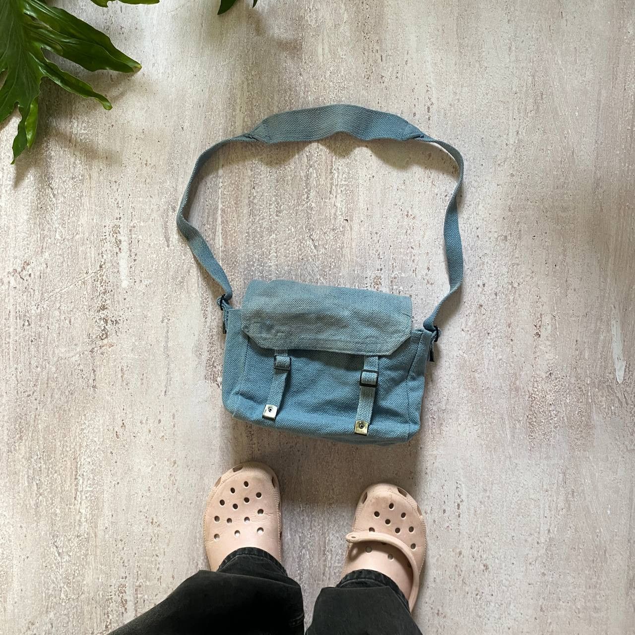 If Six Was Nine x Seditionaries Vintage 90's Kapital Style Amazing Knitted Hard Crossbody Bag in Baby Blue