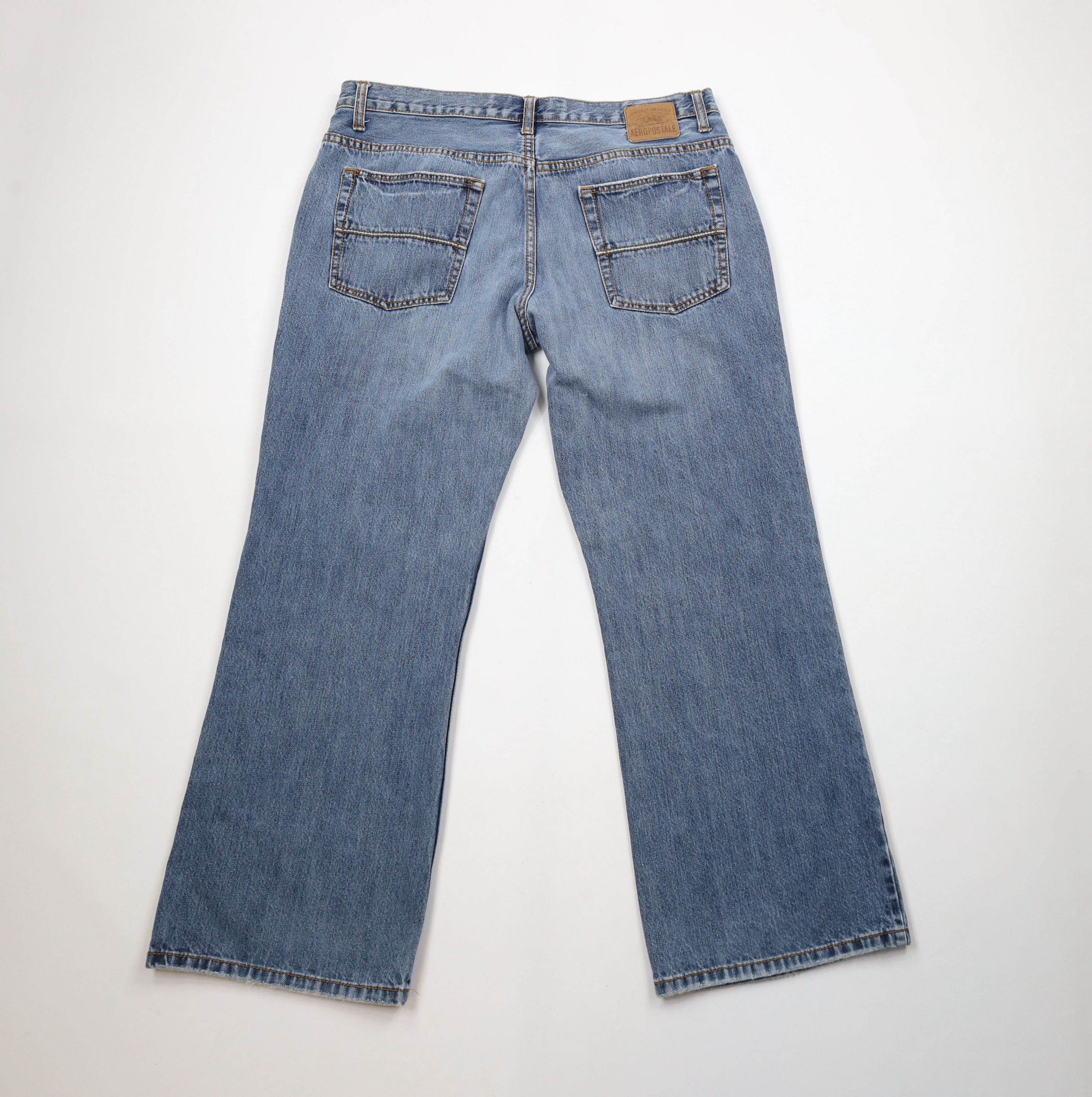 Aeropostale × Vintage Vintage Y2K Aeropostale Wide Leg Original Bootcut Jeans Size US 36 / EU 52 - 10 Thumbnail