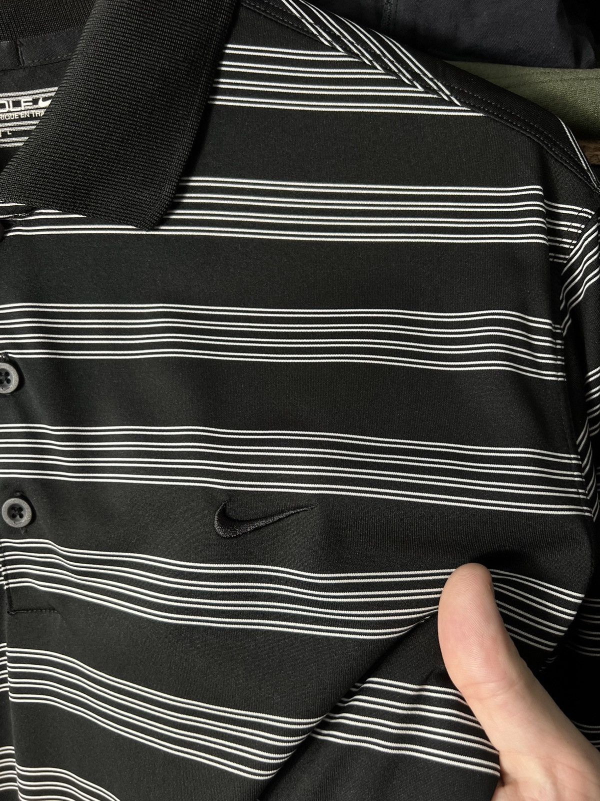 Nike 🏌️‍♂️ Nike Golf Striped Dri-FIT Polo Shirt – Size L – Classic Size US L / EU 52-54 / 3 - 3 Thumbnail
