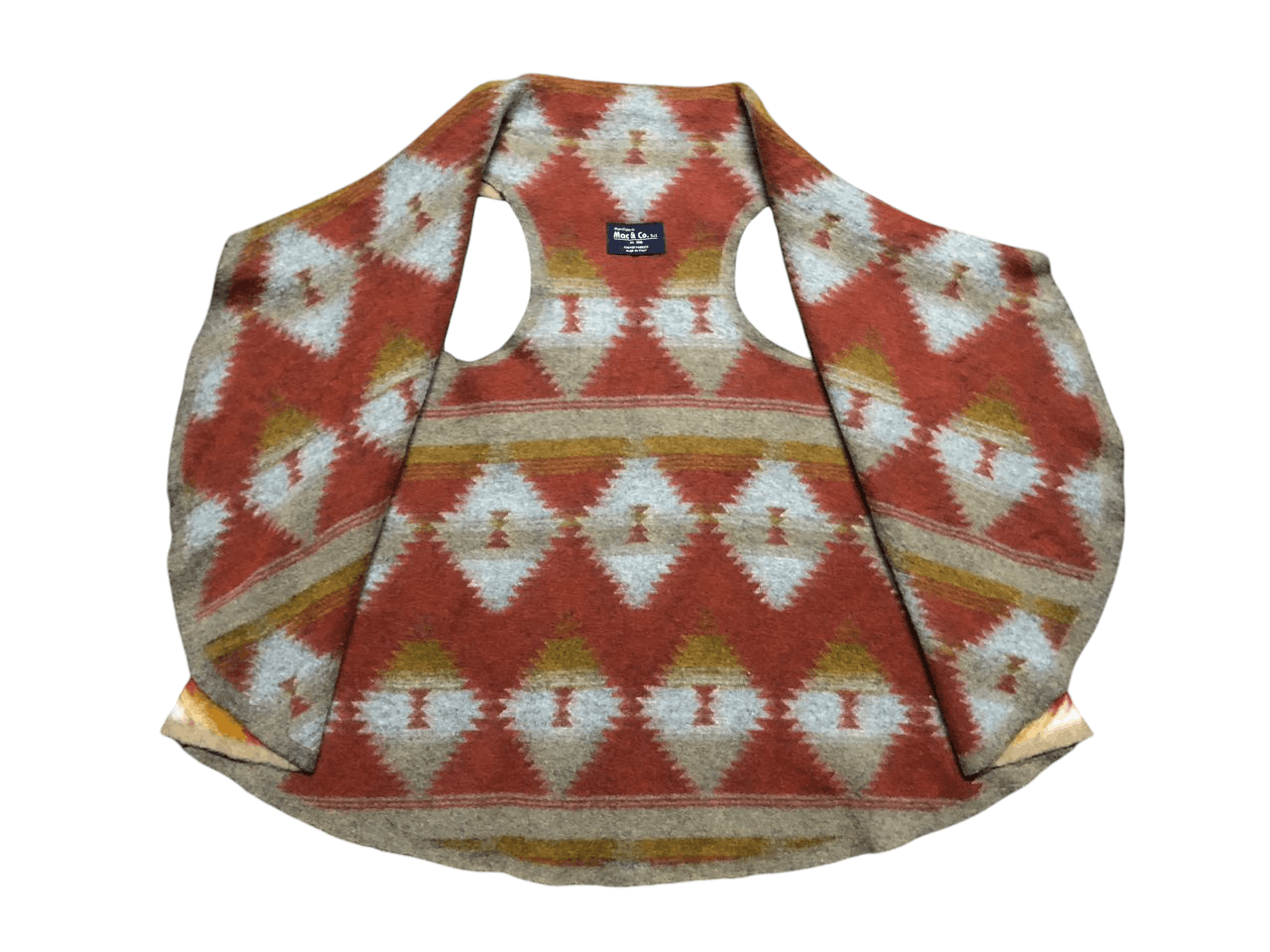 Native Vintage Mac & Co Navajo Buttonless Knitted Fabric (Italy) Size M / US 6-8 / IT 42-44 - 3 Thumbnail
