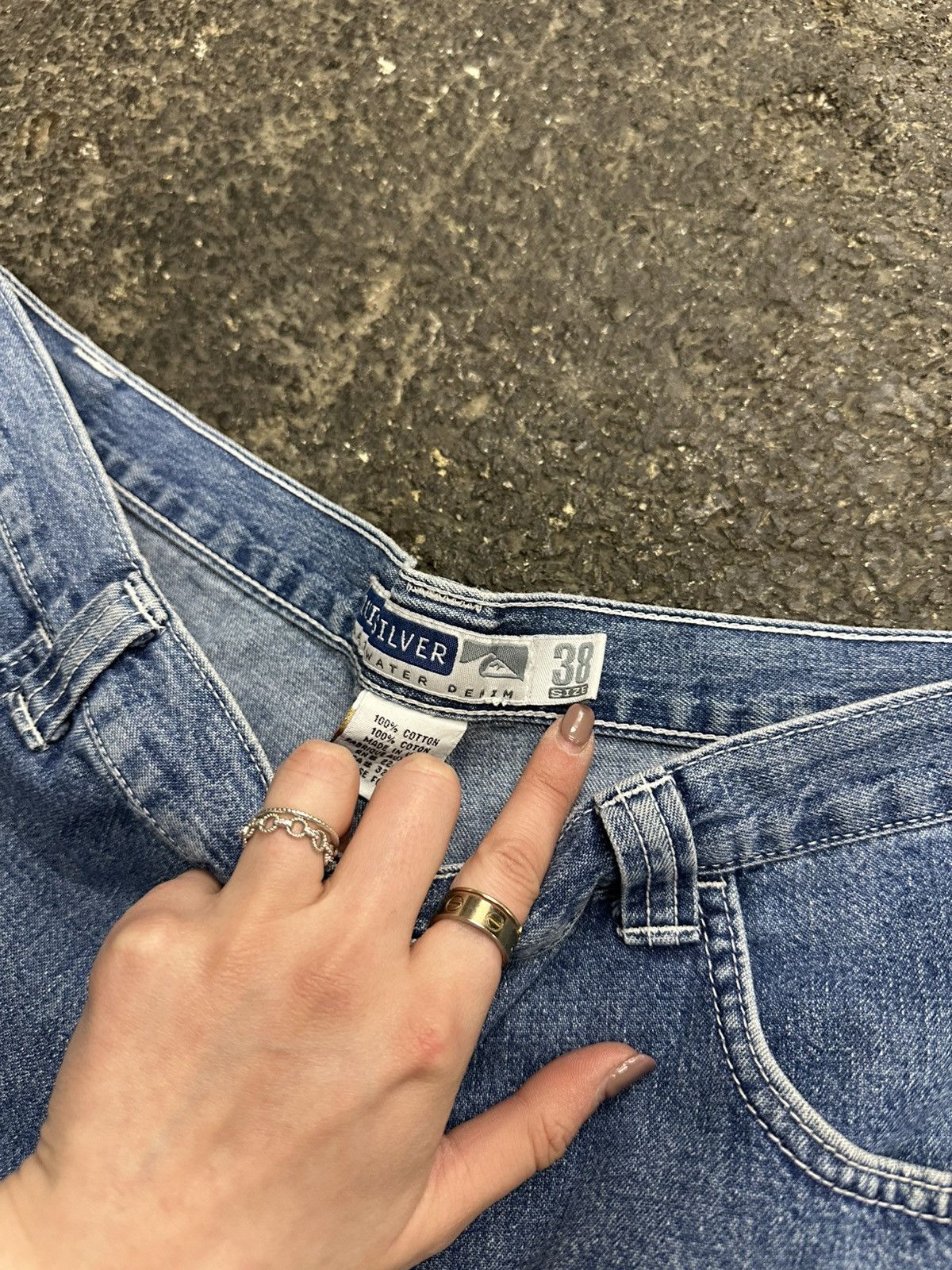 Quiksilver × Vintage Y2K quicksilver baggy jorts Size US 35 - 6 Thumbnail