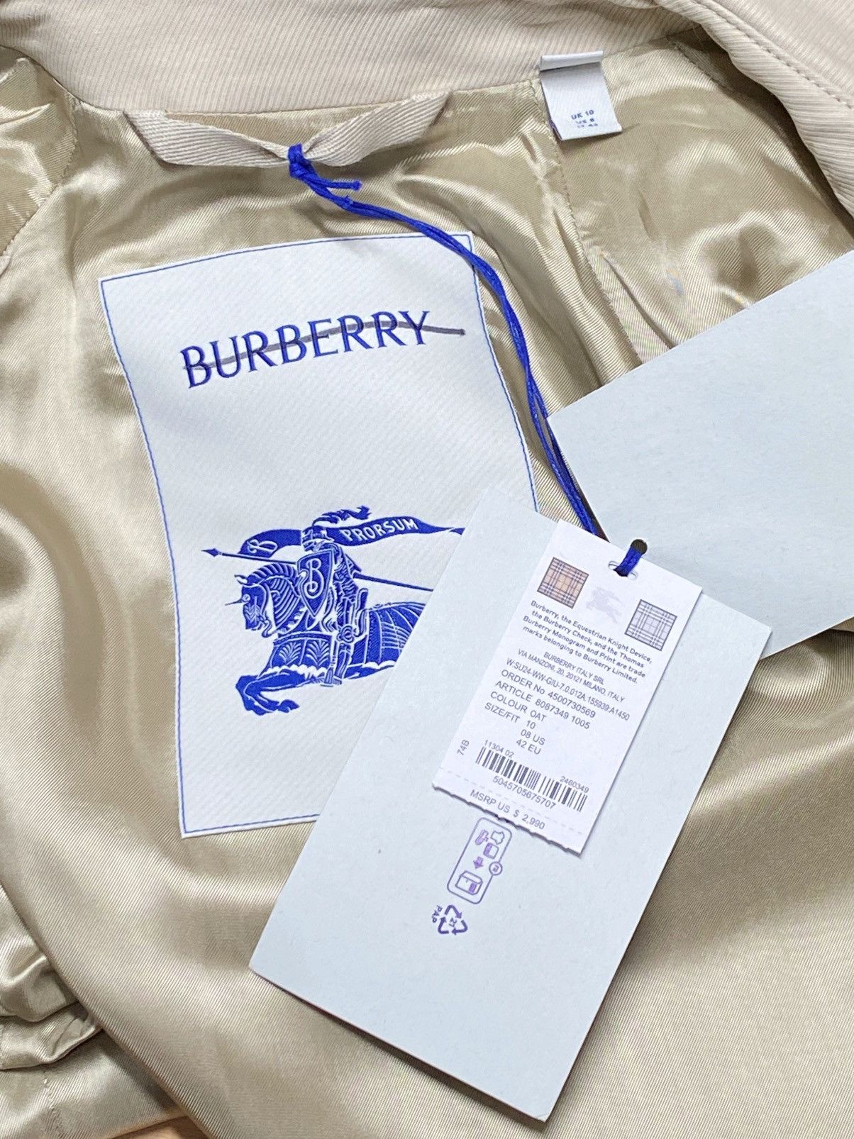 Burberry Burberry Double-Breasted Canvas Trench Jacket size 8 Size M / US 6-8 / IT 42-44 - 16 Thumbnail