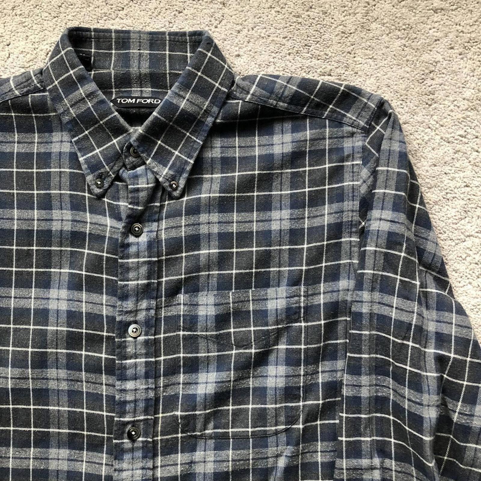Tom Ford Tom Ford Checkered Flannel Shirt Size US M / EU 48-50 / 2 - 2 Thumbnail