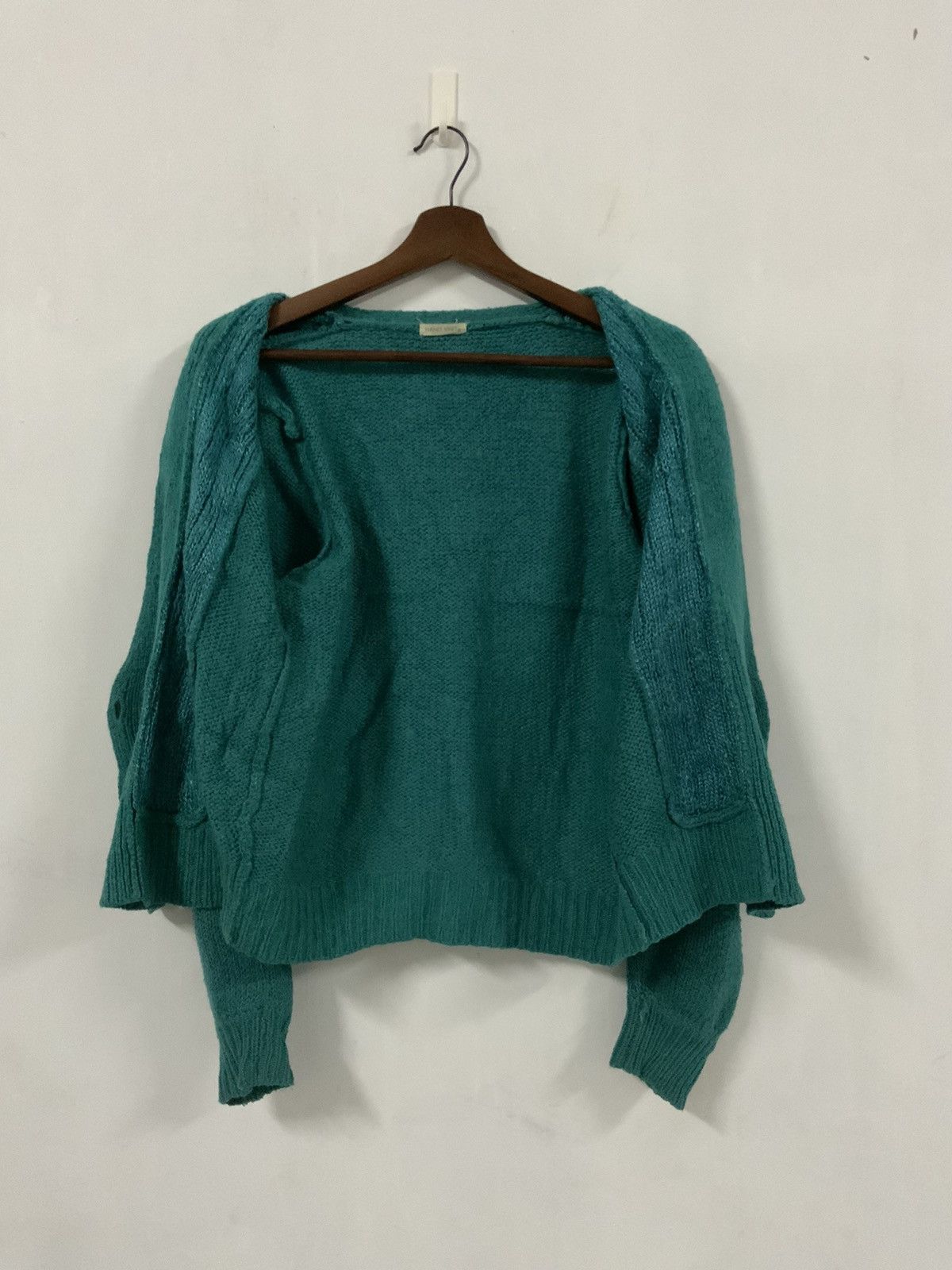 Japanese Brand Hand Knit Turquoises Handmade Knitwear Size US M / EU 48-50 / 2 - 3 Thumbnail