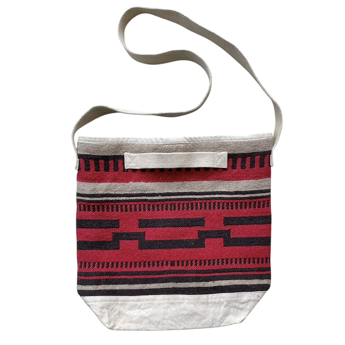 Japanese Brand Amina Japan Native American Aztec Canvas Unisex Sling Bag Size ONE SIZE - 2 Thumbnail
