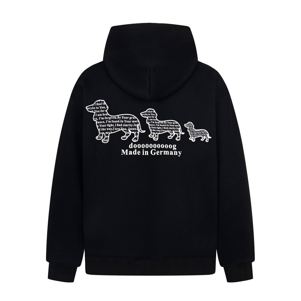 Vintage American cartoon letter puppy print trendy hoodie Size US M / EU 48-50 / 2 - 2 Thumbnail