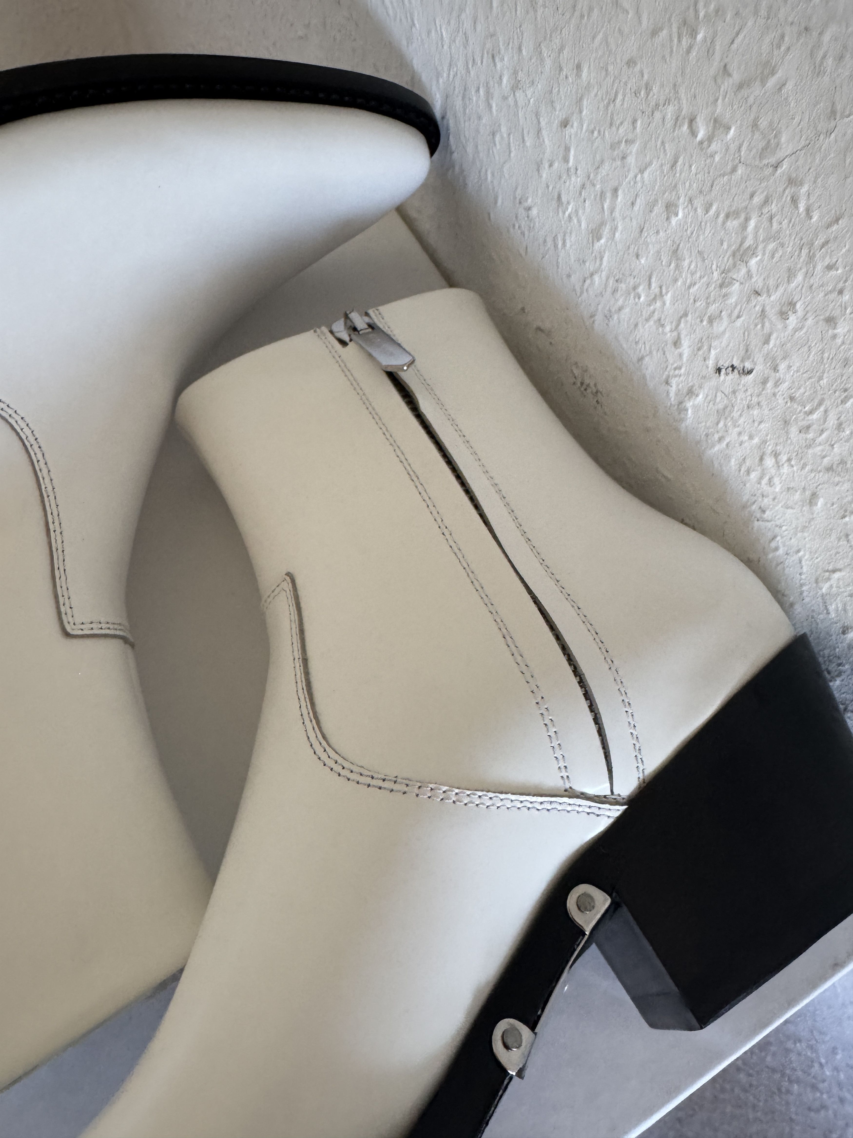 Calvin Klein 205W39NYC White Spazzolato Leather Boots Size US 7 / EU 40 - 7 Thumbnail