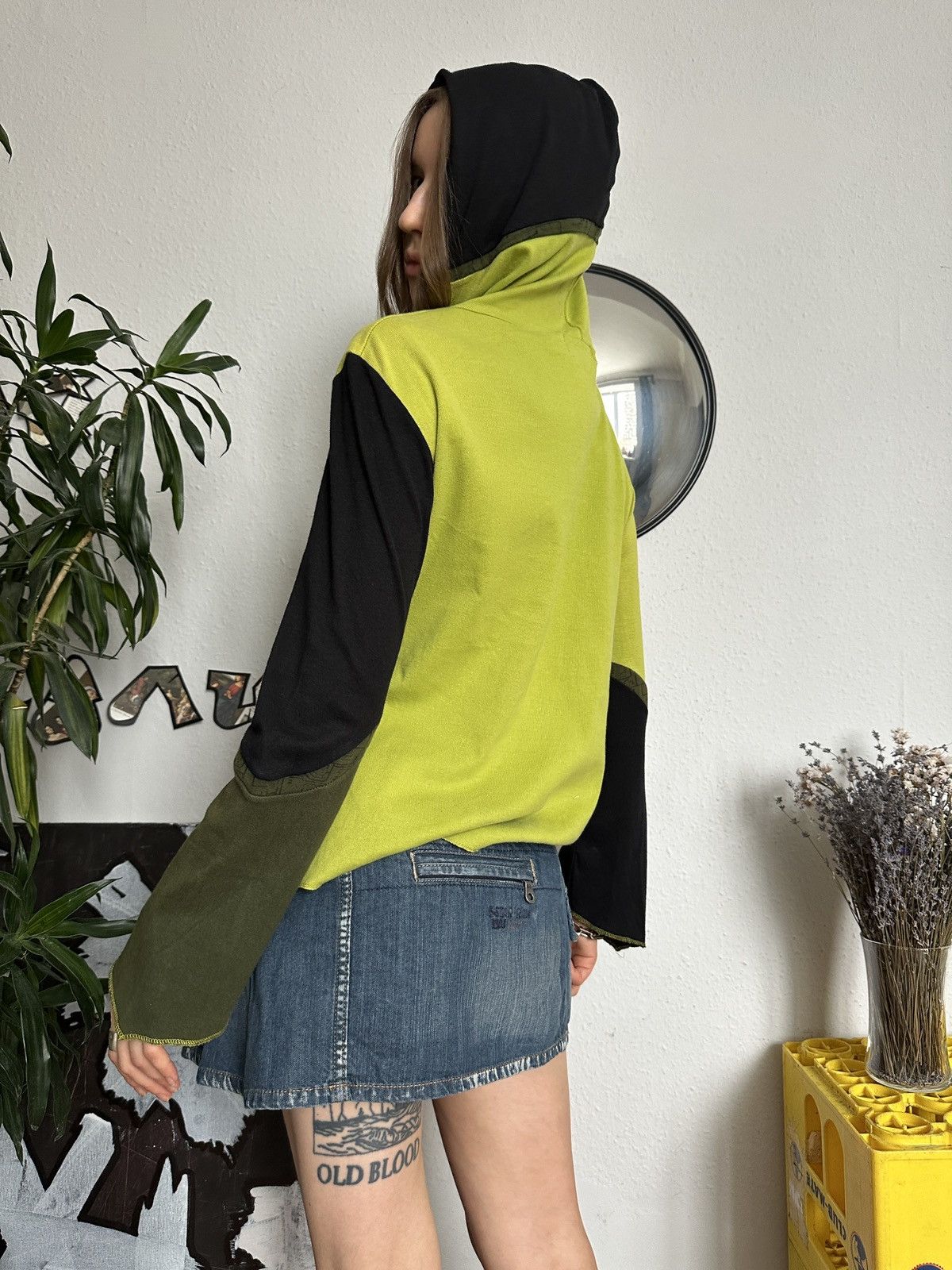 Japanese Brand × Vintage Vintage Y2K Patchwork Fairy Hoodie Streetwear Size ONE SIZE - 4 Thumbnail