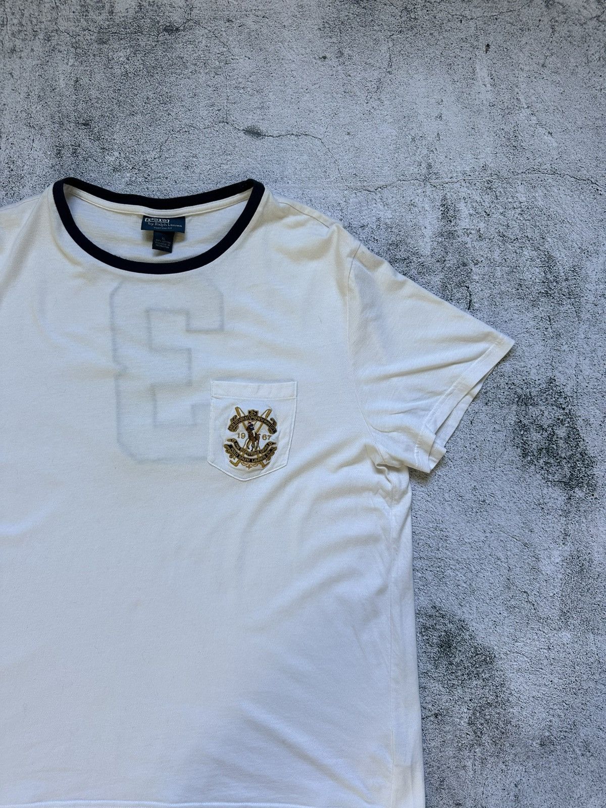 Polo Ralph Lauren Vintage Polo Ralph Lauren T-shirt Yellow Big Logo White Fit Size US XL / EU 56 / 4 - 4 Thumbnail