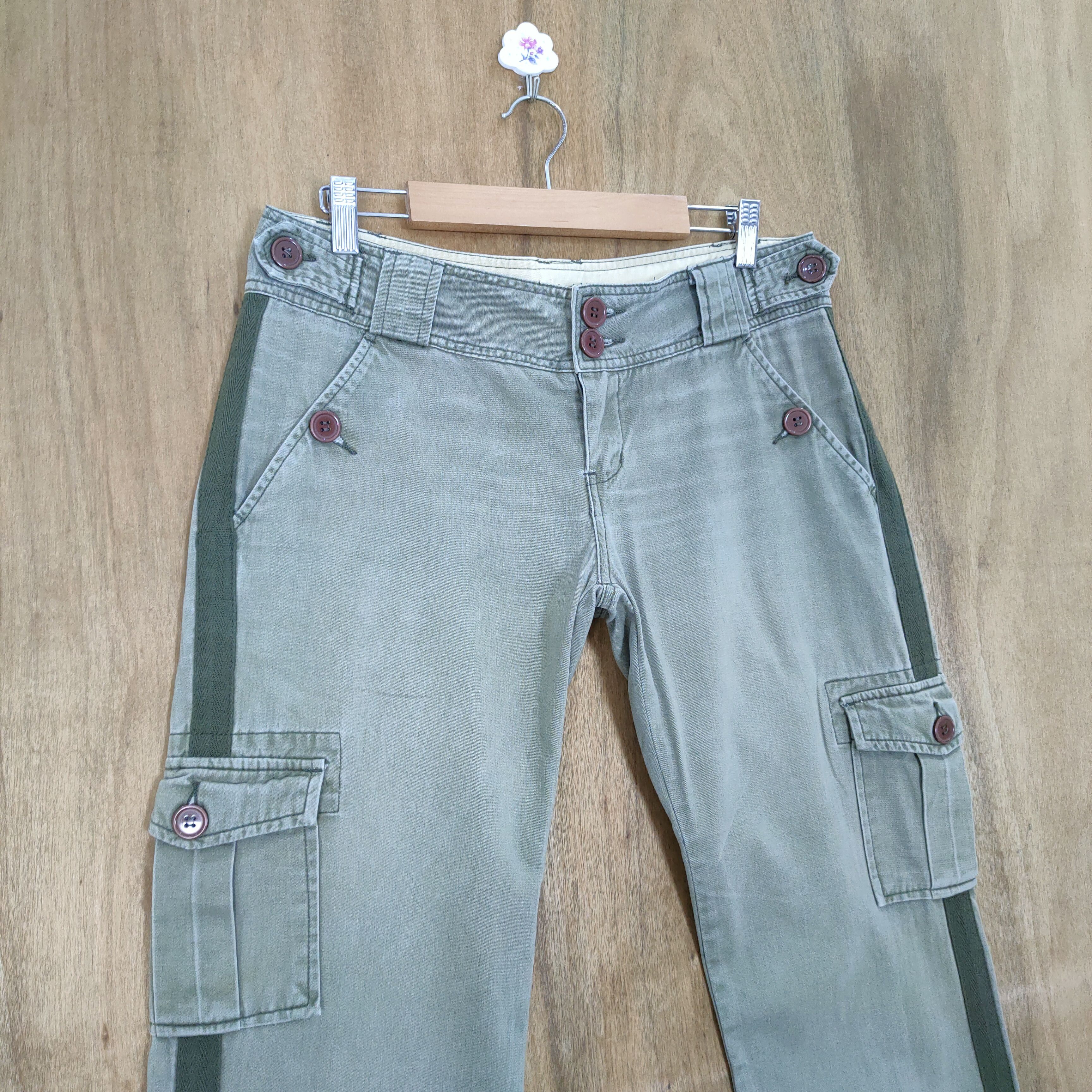 If Six Was Nine × Japanese Brand VINTAGE WOMEN'S JAPANESE FADED FLARED CARGO PANTS Size US 32 / EU 48 - 6 Thumbnail