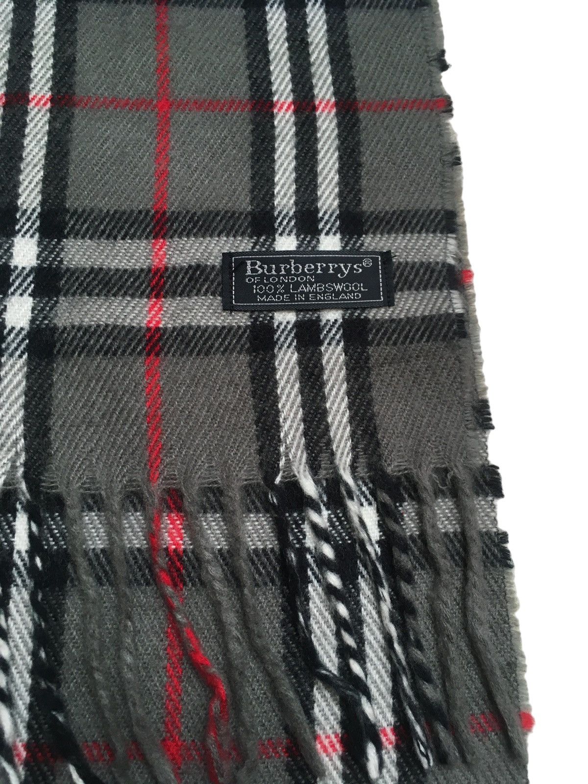 Burberry × Designer × Vintage Rare Design Vintage Brand Burberry's Lamb Wool Scarves 1990s Size ONE SIZE - 5 Thumbnail