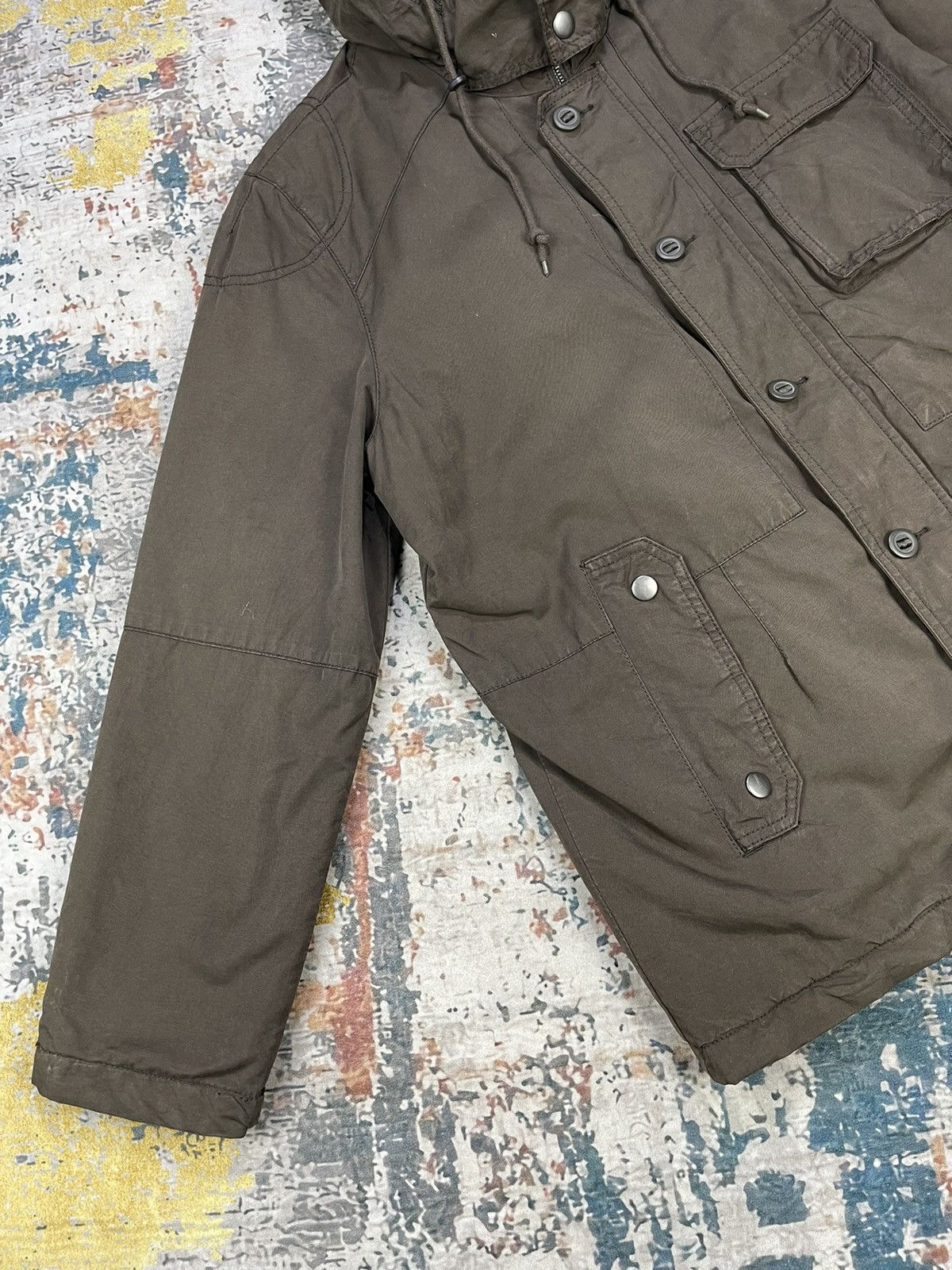 Gap GAP Padded Waxed Deck Coat Dark Olive Fall 13 Size US XL / EU 56 / 4 - 2 Thumbnail