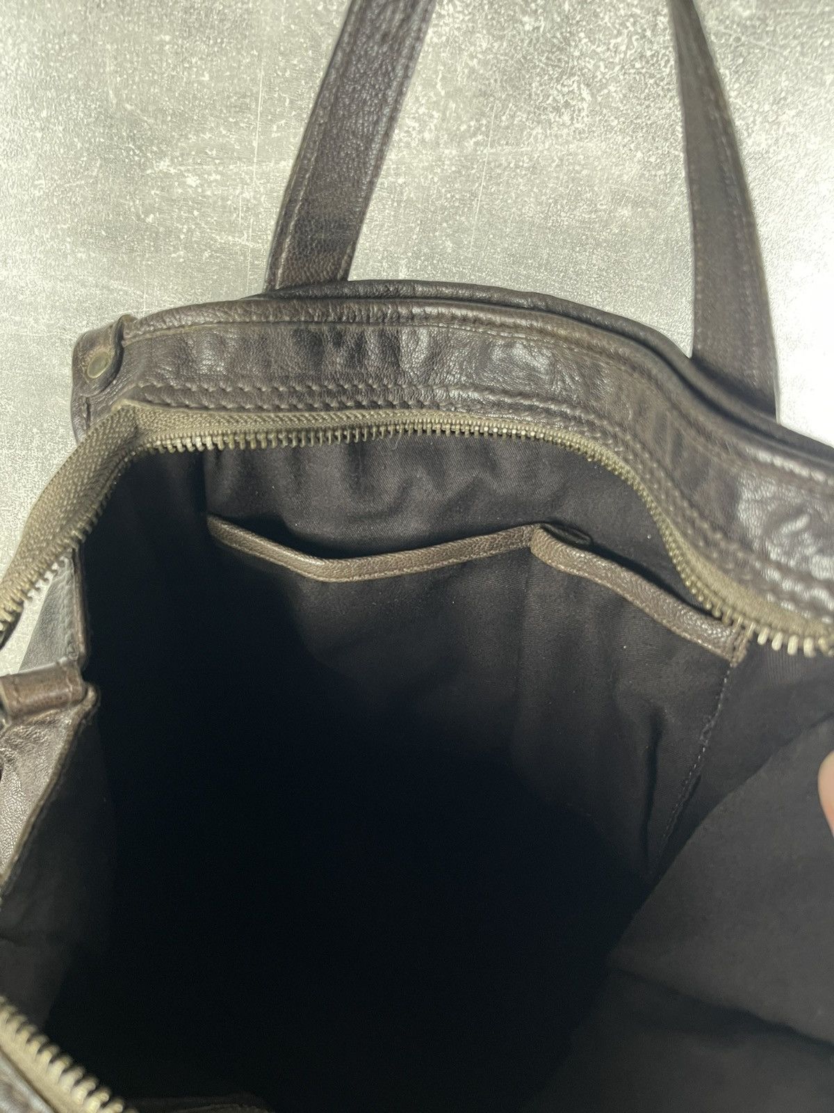 Genuine Leather Artisan Gray Avant Garde Leather Multipocket Shoulder Bag Size ONE SIZE - 10 Thumbnail
