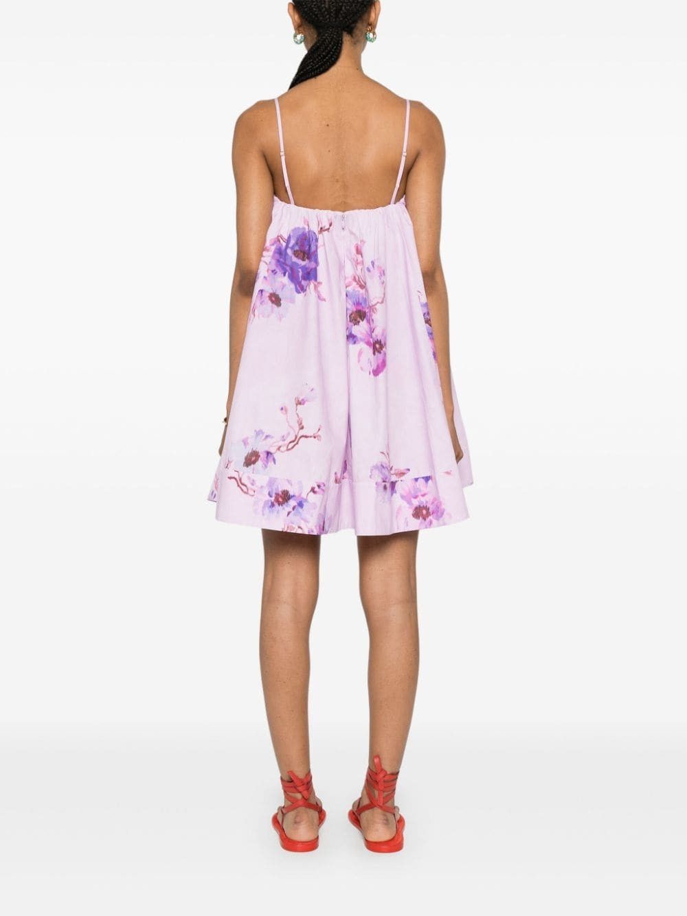 Zimmermann oc11z0525 Lightburst Floral Print Mini Dress in Multicolor Size S / US 4 / IT 40 - 4 Thumbnail