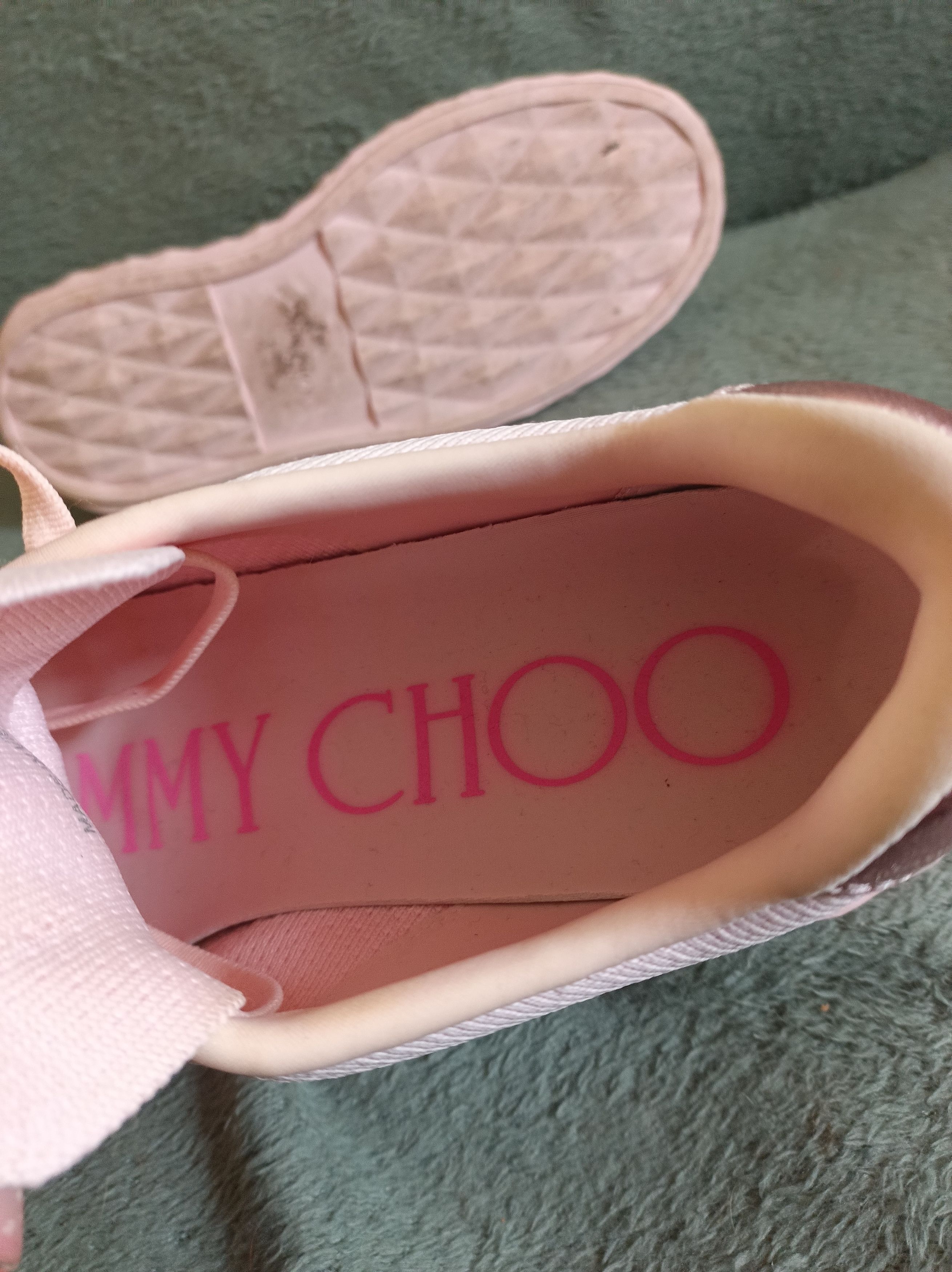 Jimmy Choo Jimmy Choo Pink Diamond Fabric Low Top Sneakers EU40 Size US 10 / IT 40 - 12 Thumbnail