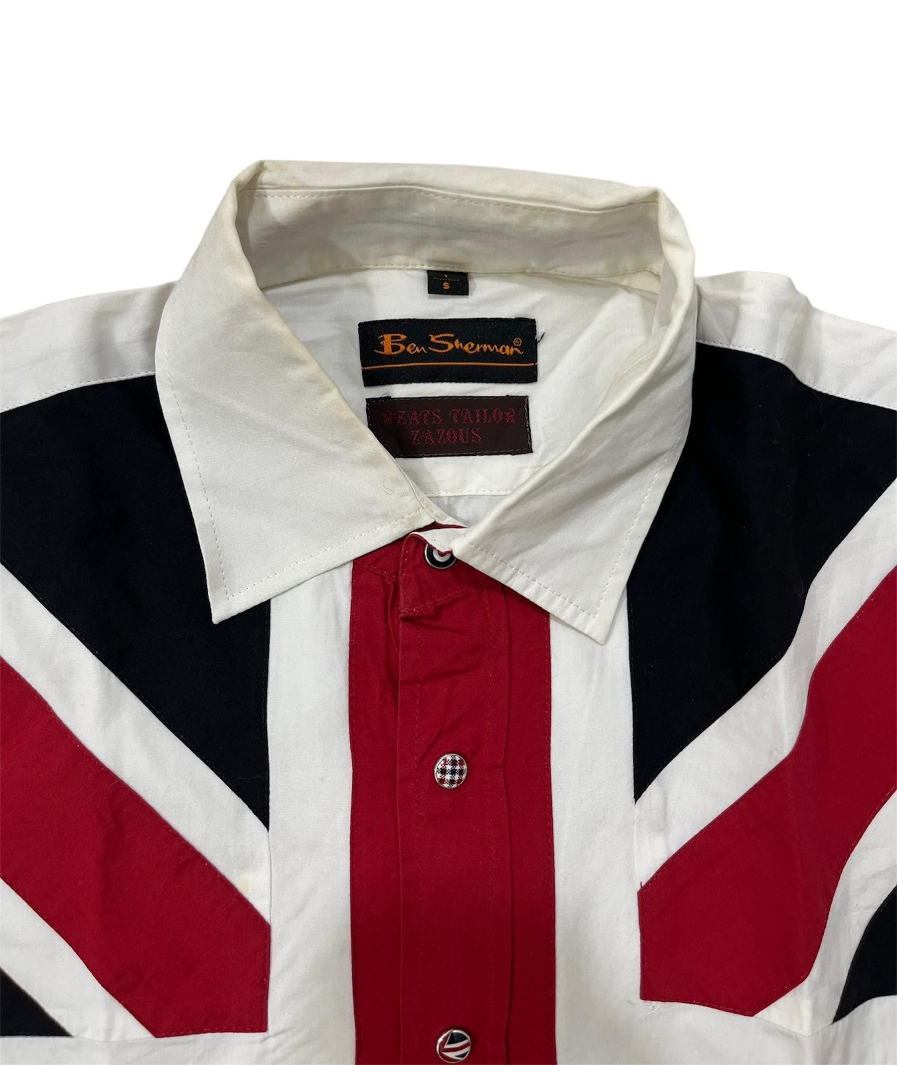 Ben Sherman 💥Rare💥Ben Sherman Reats Tailor Zazous Union Jack Shirt Size US S / EU 44-46 / 1 - 2 Thumbnail