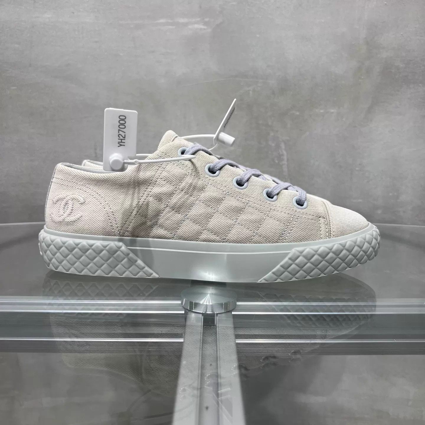 Chanel Chanel Embossed Double C Cookie Shoes 37.5 YH26999 Size US 7 / IT 37 - 4 Thumbnail