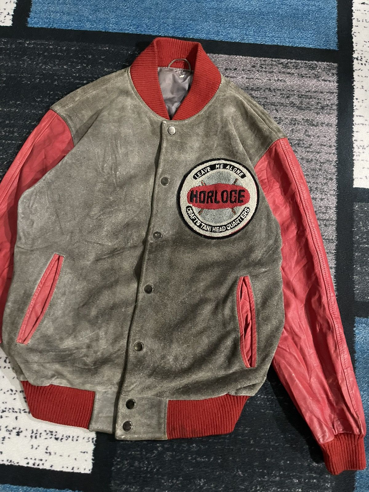 Vintage Vintage Horloge Craft Tani Varsity Leather Jacket Size US M / EU 48-50 / 2 - 3 Thumbnail