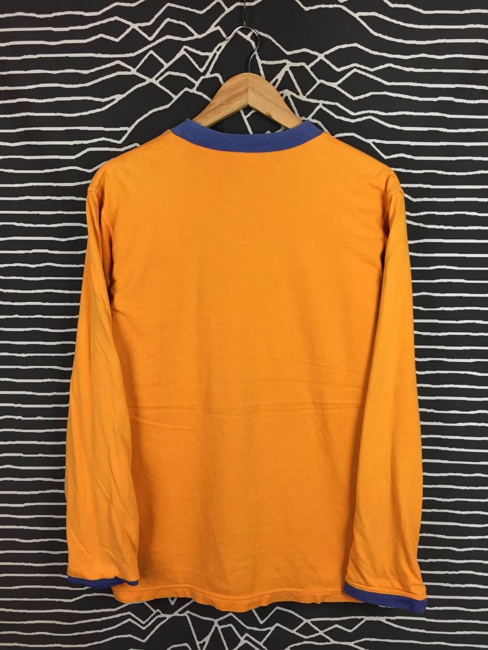 Adidas Adidas Reversible Long Sleeve Orange Blue Mesh Retro Tee Size US L / EU 52-54 / 3 - 5 Thumbnail