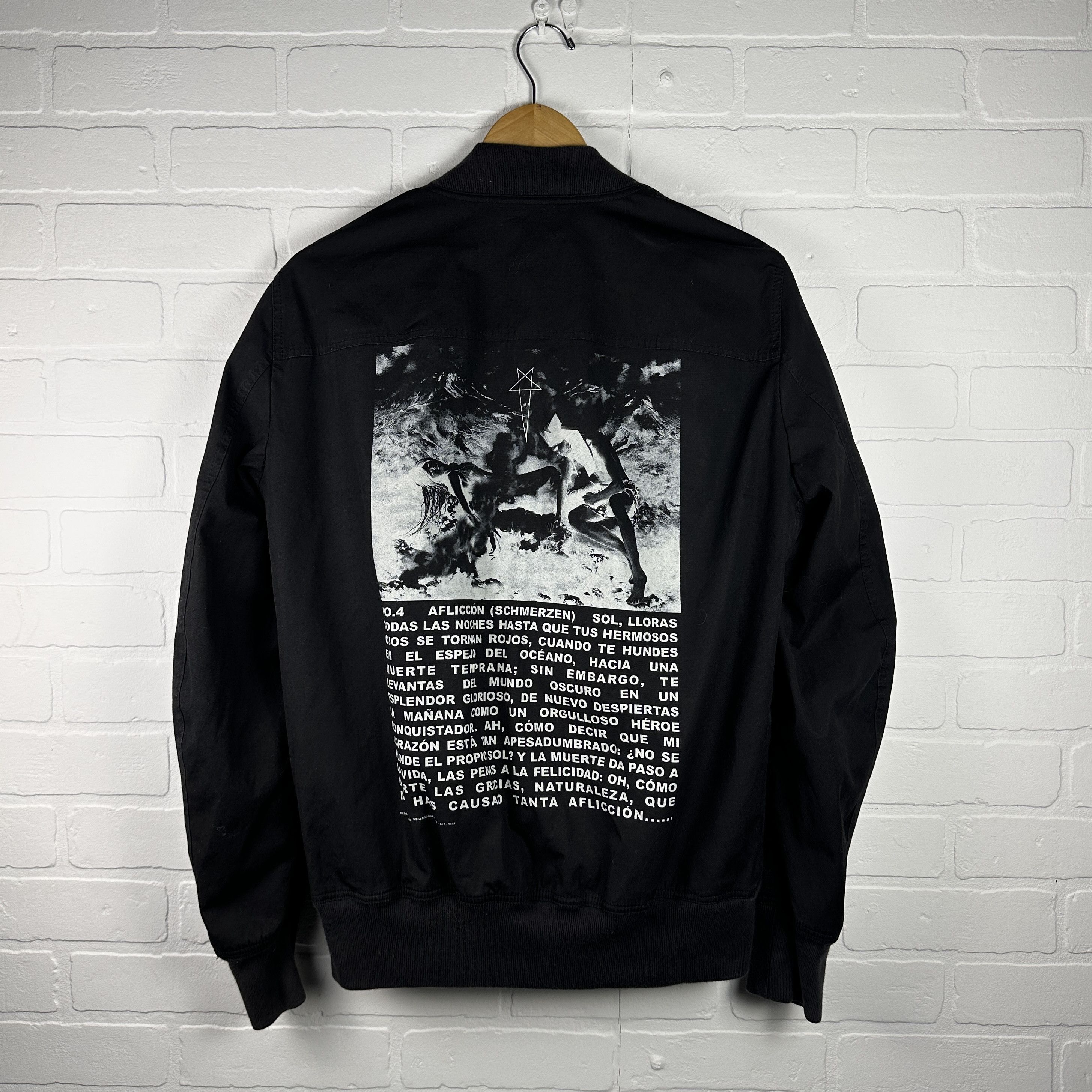 Rick Owens × Rick Owens Drkshdw Rick Owens Tecuatl Print Flight Bomber Jacket Size US S / EU 44-46 / 1 - 1 Thumbnail