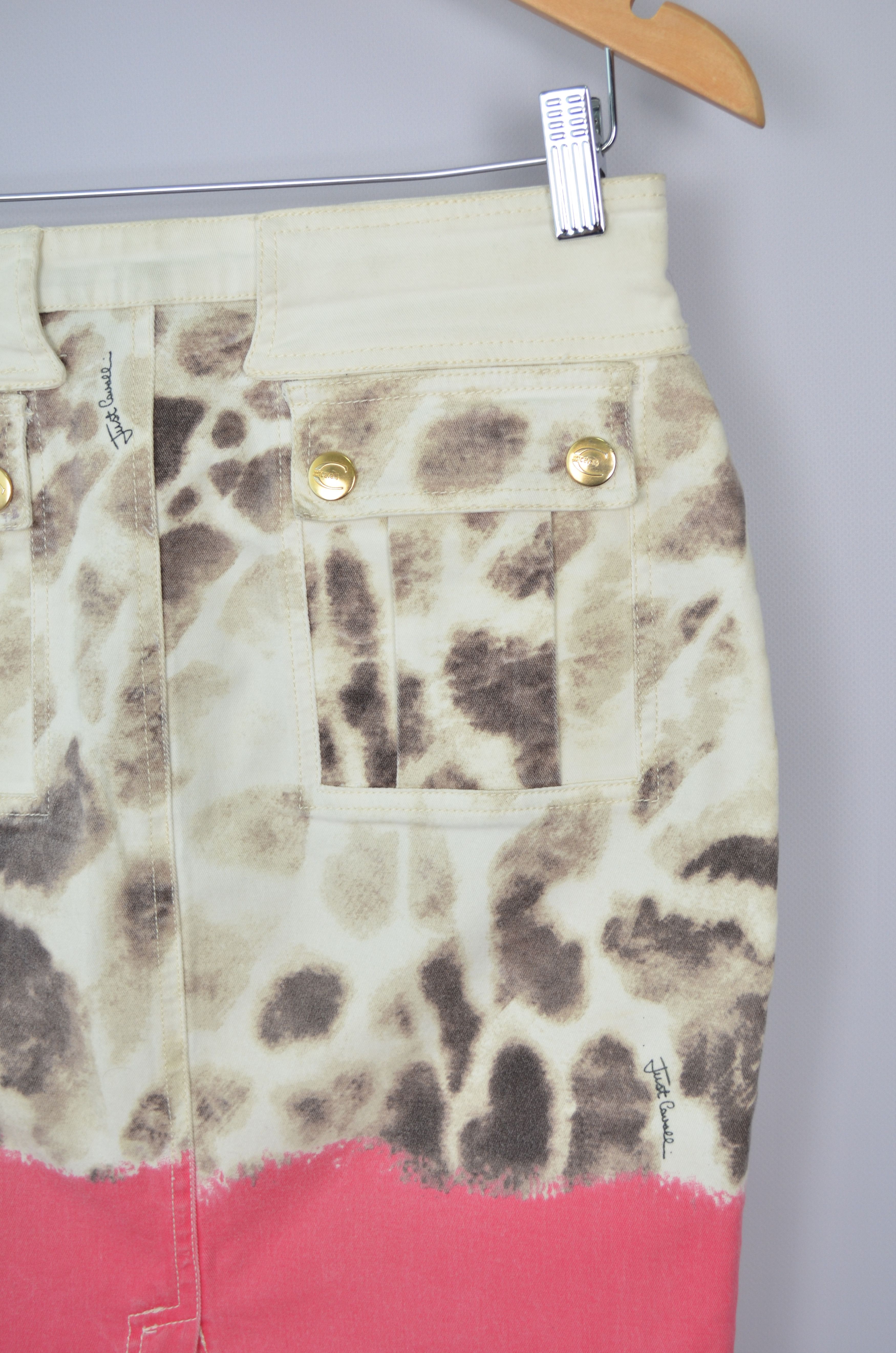 Just Cavalli × Roberto Cavalli Roberto Cavalli Just Animal Leopard Print Skirt 42\US6 Size 28" / US 6 / IT 42 - 10 Thumbnail