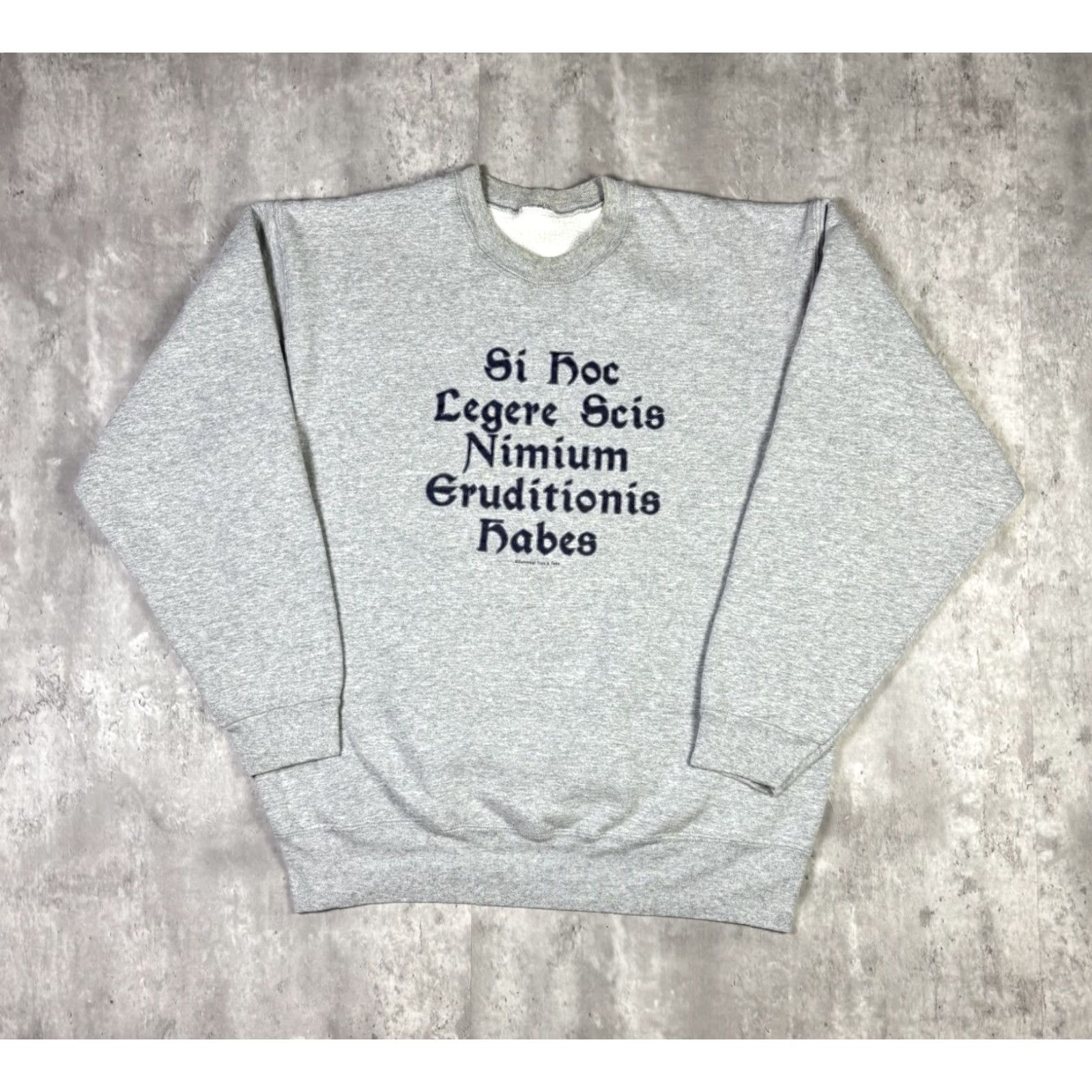 Vintage VINTAGE 90s Funny Quote Sweatshirt Gray Pullover Adult XL Size US XL / EU 56 / 4 - 2 Thumbnail