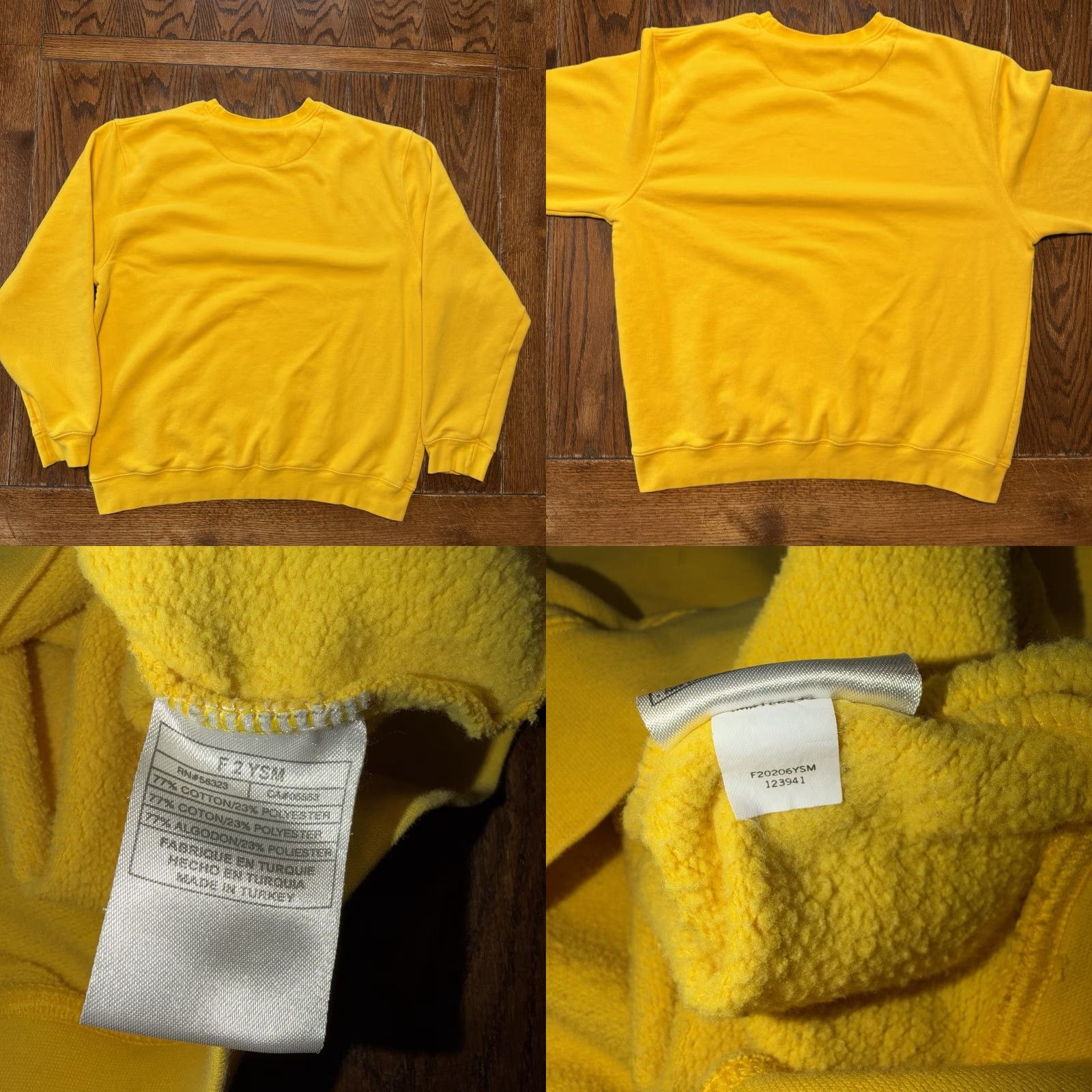 Nike VINTAGE Nike Sweatshirt Crewneck Mens XL Yellow 2000s Y2K Silver Tag Mini Swoosh Size US XL / EU 56 / 4 - 8 Thumbnail
