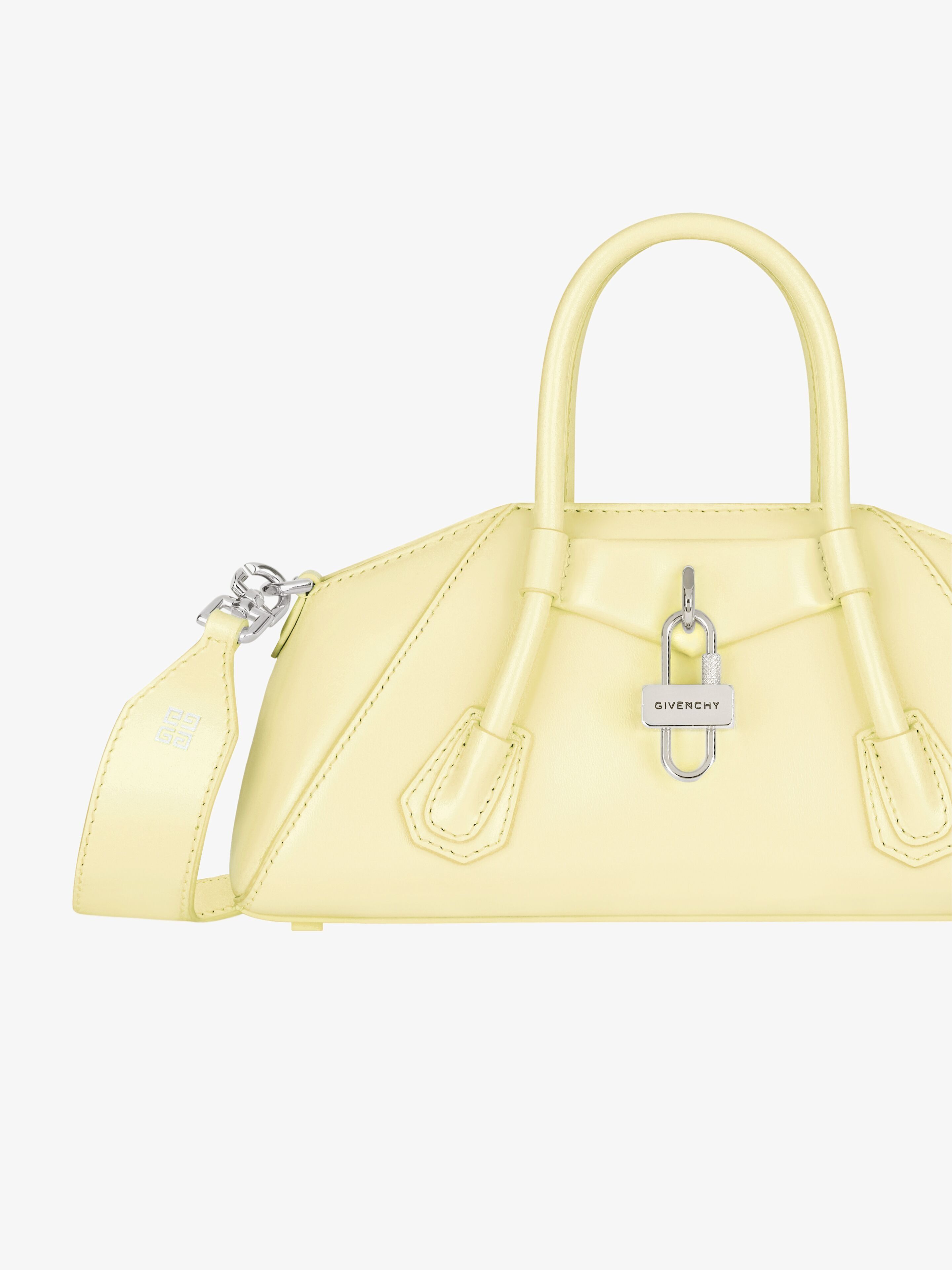 Givenchy o1srvl11e0225 Size: OS / Mini Antigona Bag in Light Yellow Size ONE SIZE - 8 Thumbnail
