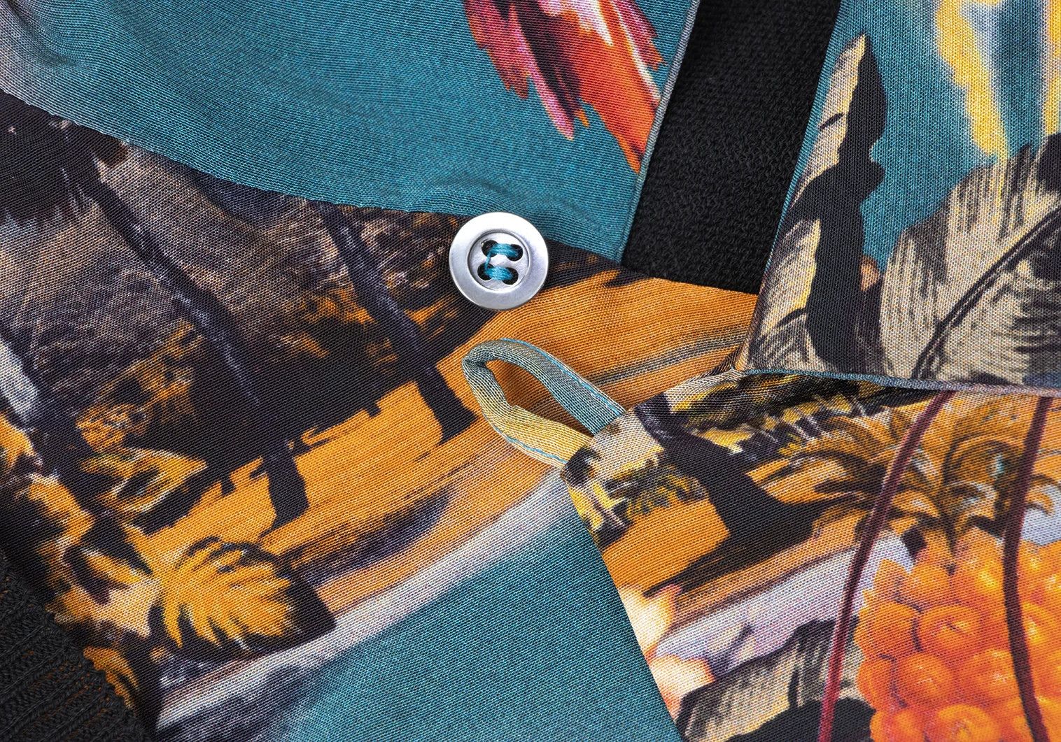 Jean Paul Gaultier Aloha Shirt Layered Design in Black and Other Colors Size US M / EU 48-50 / 2 - 4 Thumbnail