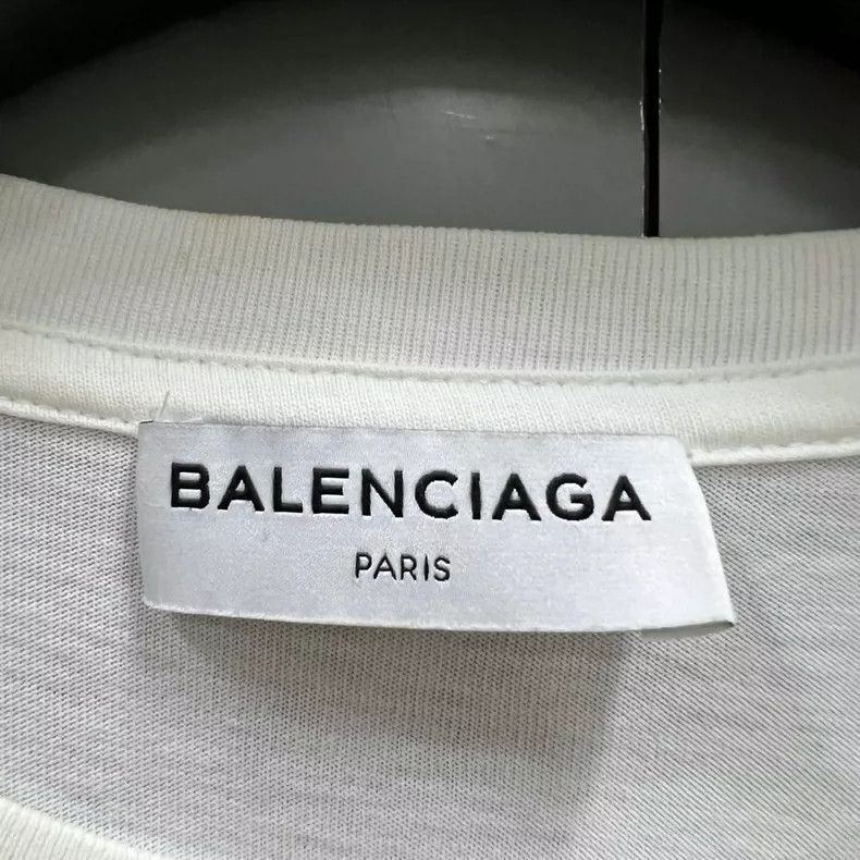 Balenciaga Balenciaga White print logo short-sleeved Size US S / EU 44-46 / 1 - 3 Thumbnail