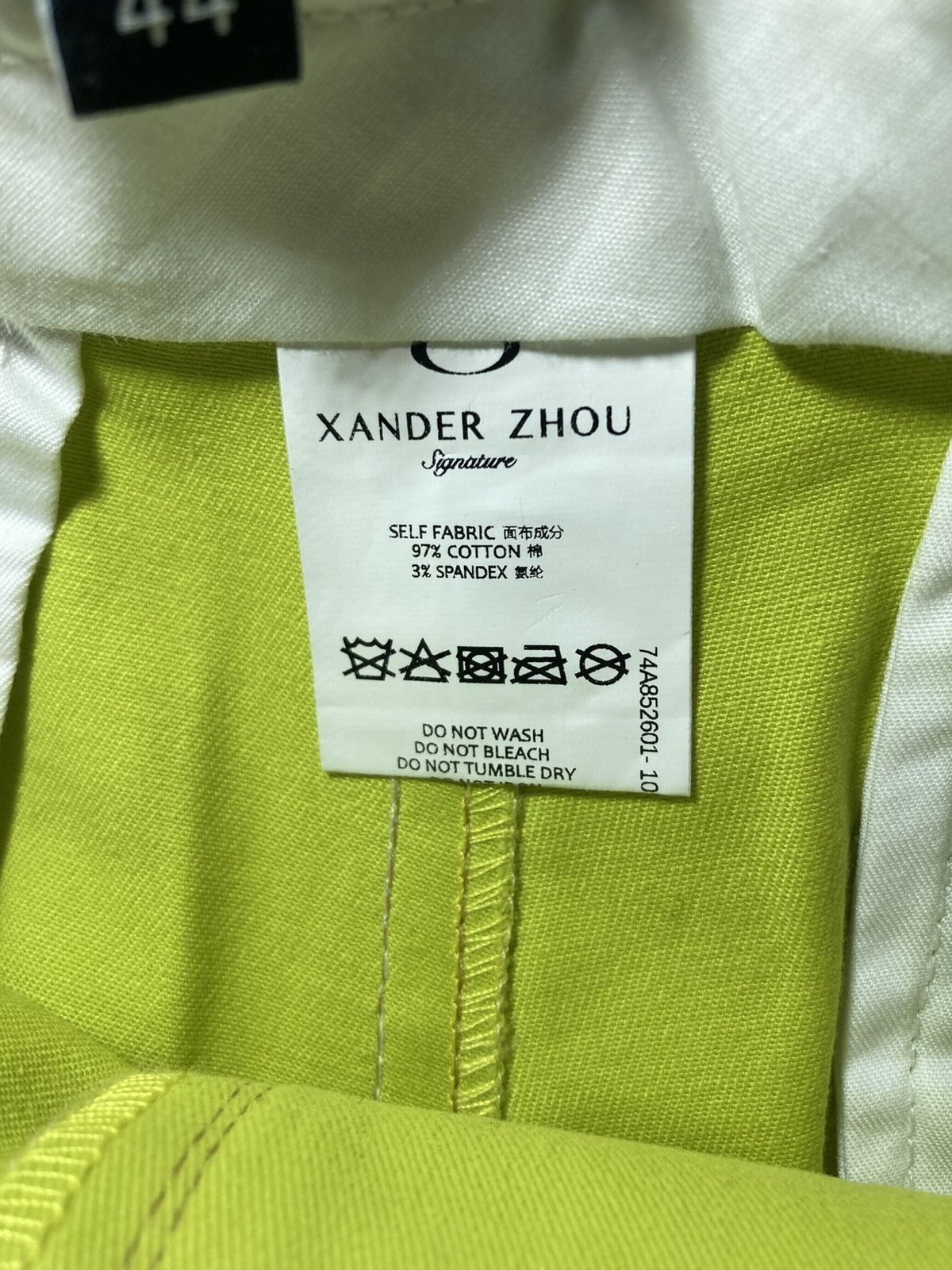 Xander Zhou SS18 Xander Zhou Pleated Trouser Volt Green Logo XZ Alien Size US 28 / EU 44 - 6 Thumbnail