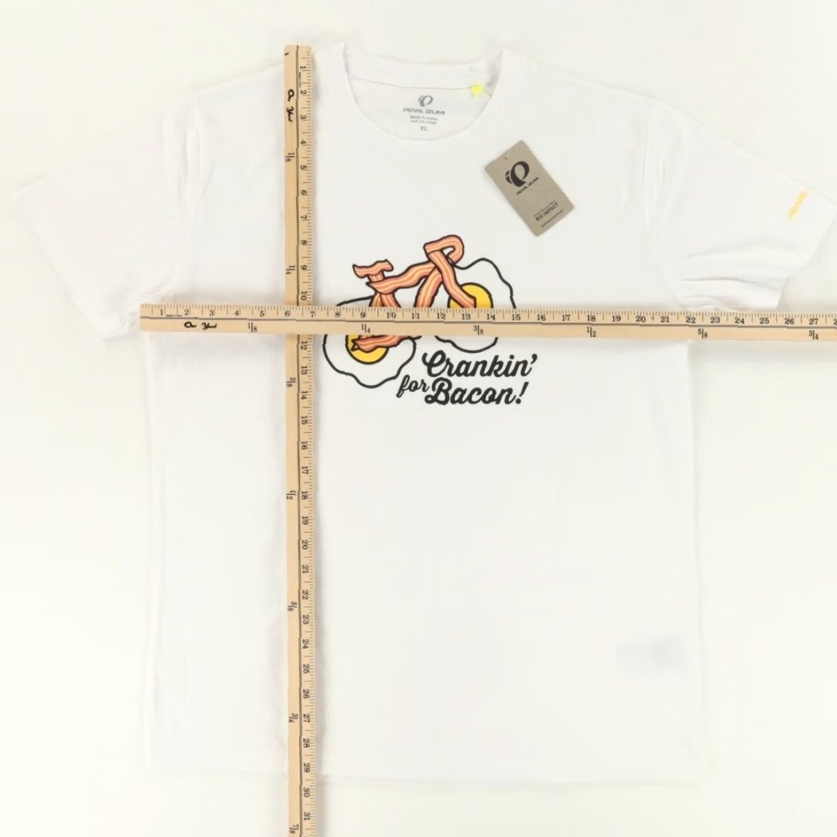 PEARL iZUMi Pearl Izumi Crankin Bacon Solid T-Shirt White Men's XL Shirt Mens XL White Pear Izumi Crankin Bacon Shirt White XL Size US XL / EU 56 / 4 - 3 Thumbnail
