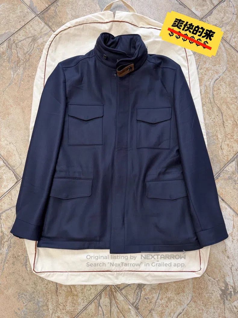 Loro Piana Loro Piana Navy Blue GOK King's Gift Series Men's Traveler Size US L / EU 52-54 / 3 - 1 Thumbnail