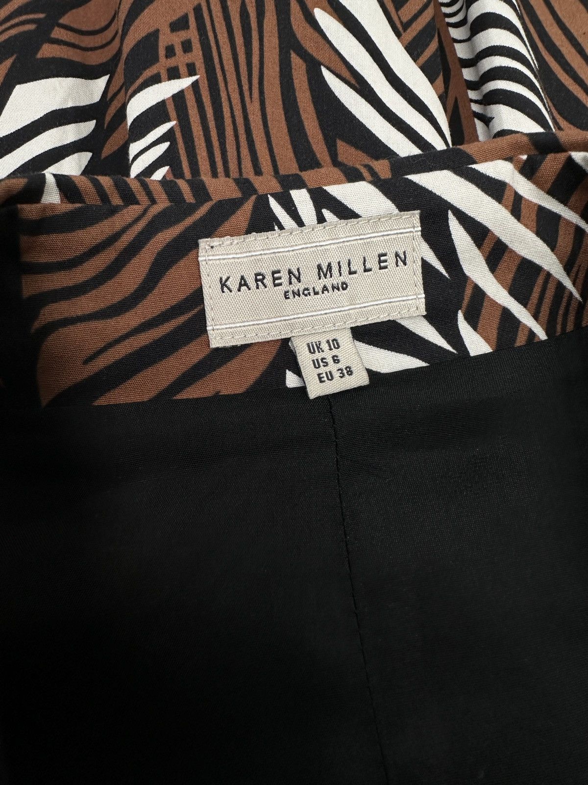 Karen Millen KAREN MILLEN Safari Jungle Print Belted Midi Dress UK 10 Size M / US 6-8 / IT 42-44 - 12 Thumbnail