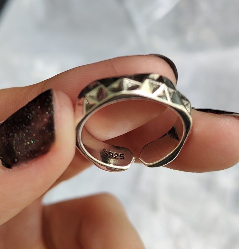 Sterling Silver 925 Sterling Silver Star Ring Size ONE SIZE - 2 Thumbnail
