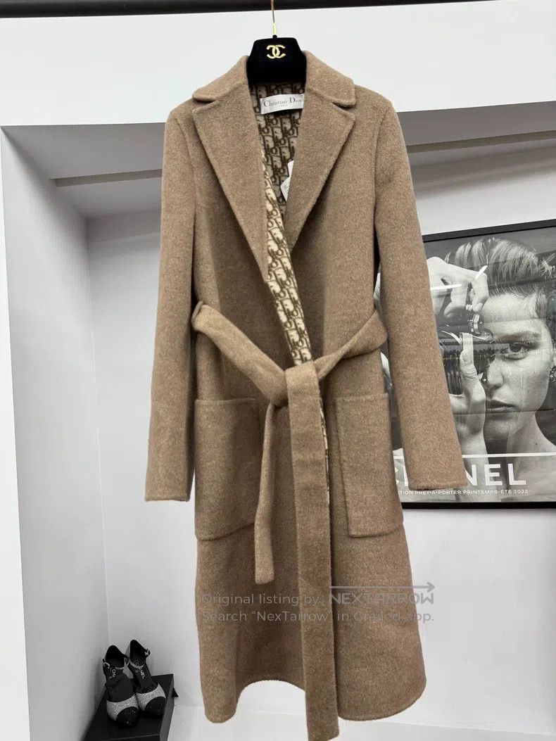 Dior Dior Inner old flower bathrobe-style tie-on wool coat Size XS / US 0-2 / IT 36-38 - 1 Thumbnail